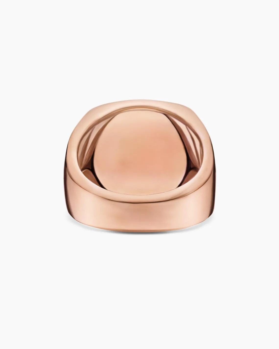 18k Rose Gold Round Cut Lab Grown Brown Diamond Signet Ring Unique Birthday Gift For Women Luxury Wide Bridal Wedding Ring Statement Jewelry