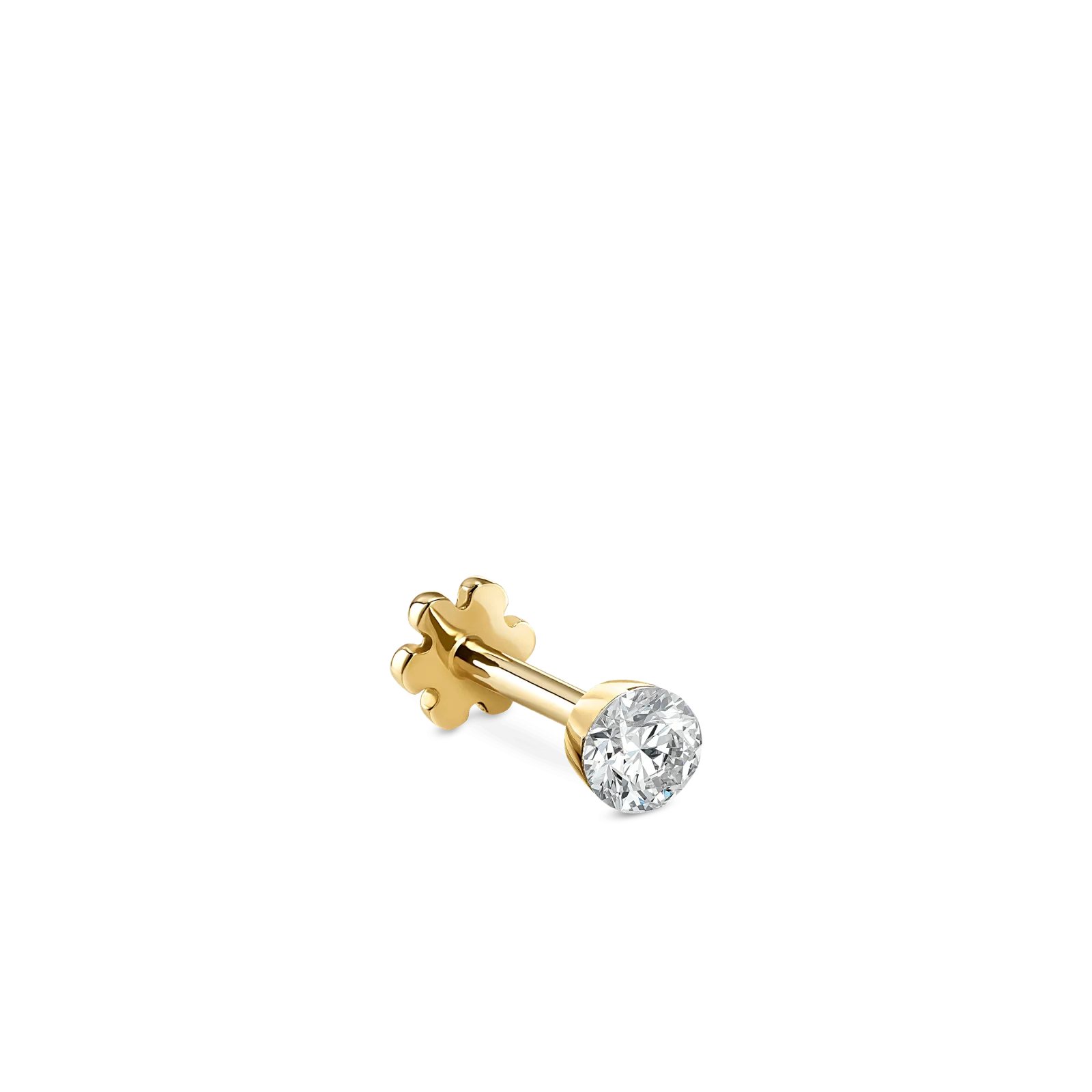 Invisible Set Diamond Threaded Stud Earring | MARIA TASH