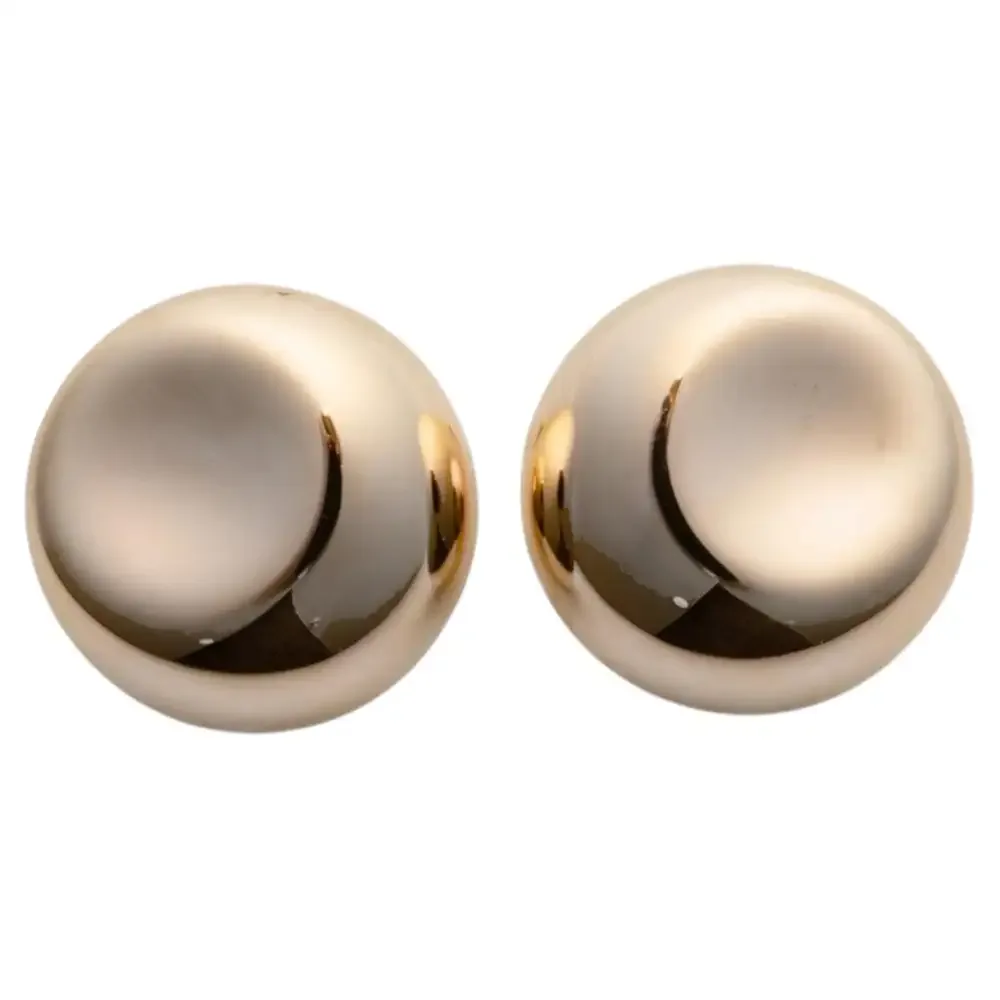 Thumbprint Large Yellow Gold Earrings
