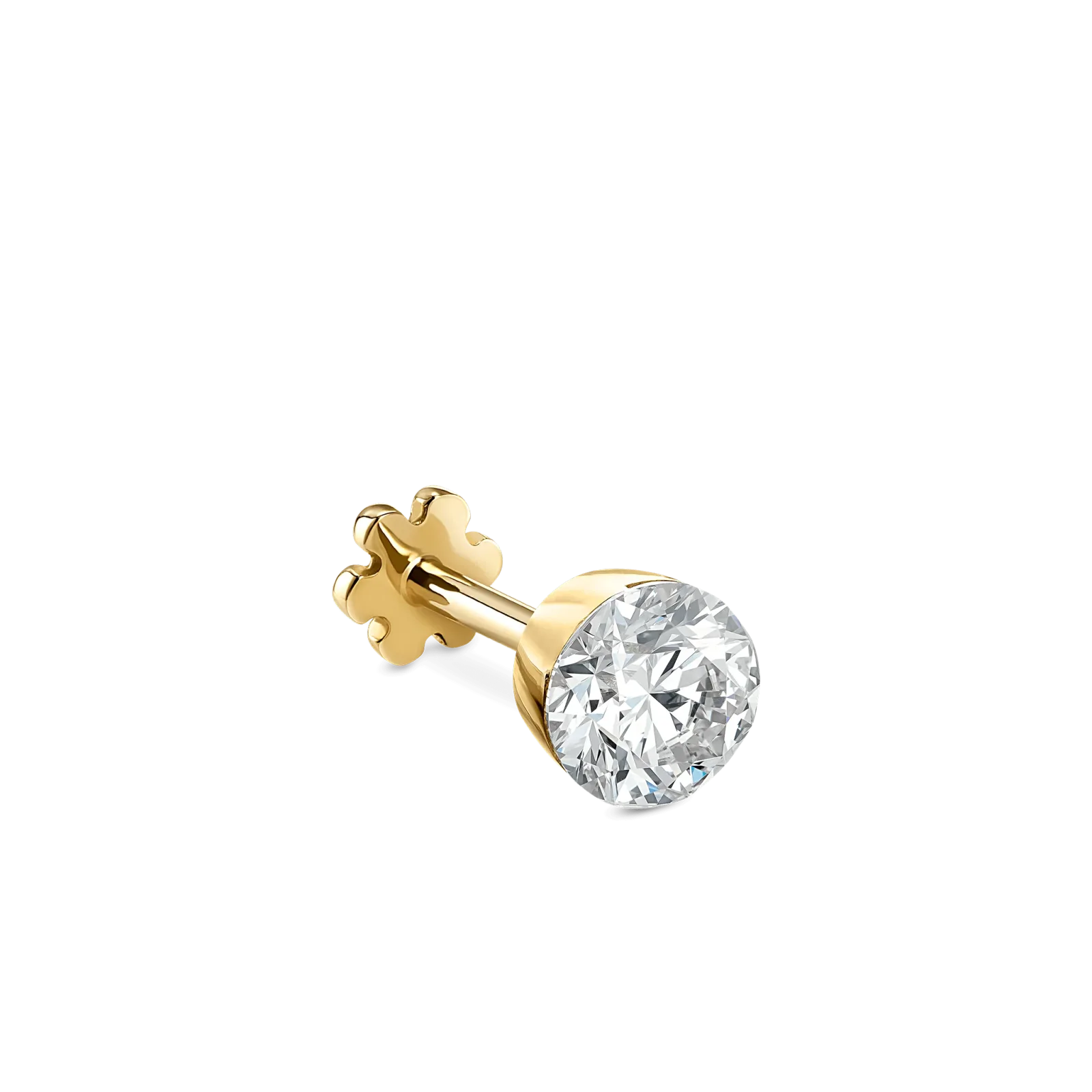 Invisible Set Diamond Threaded Stud Earring | MARIA TASH