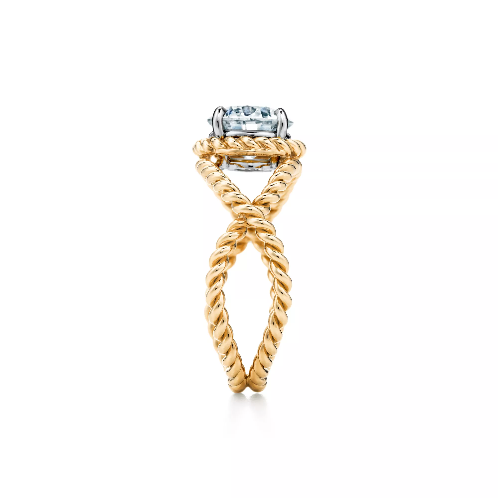 Rope Engagement Ring in 18k Gold