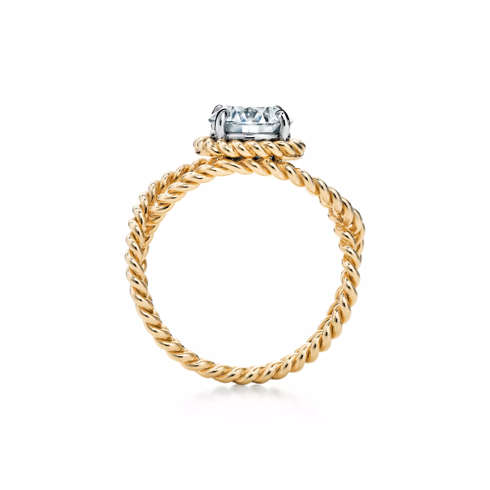 Rope Engagement Ring in 18k Gold