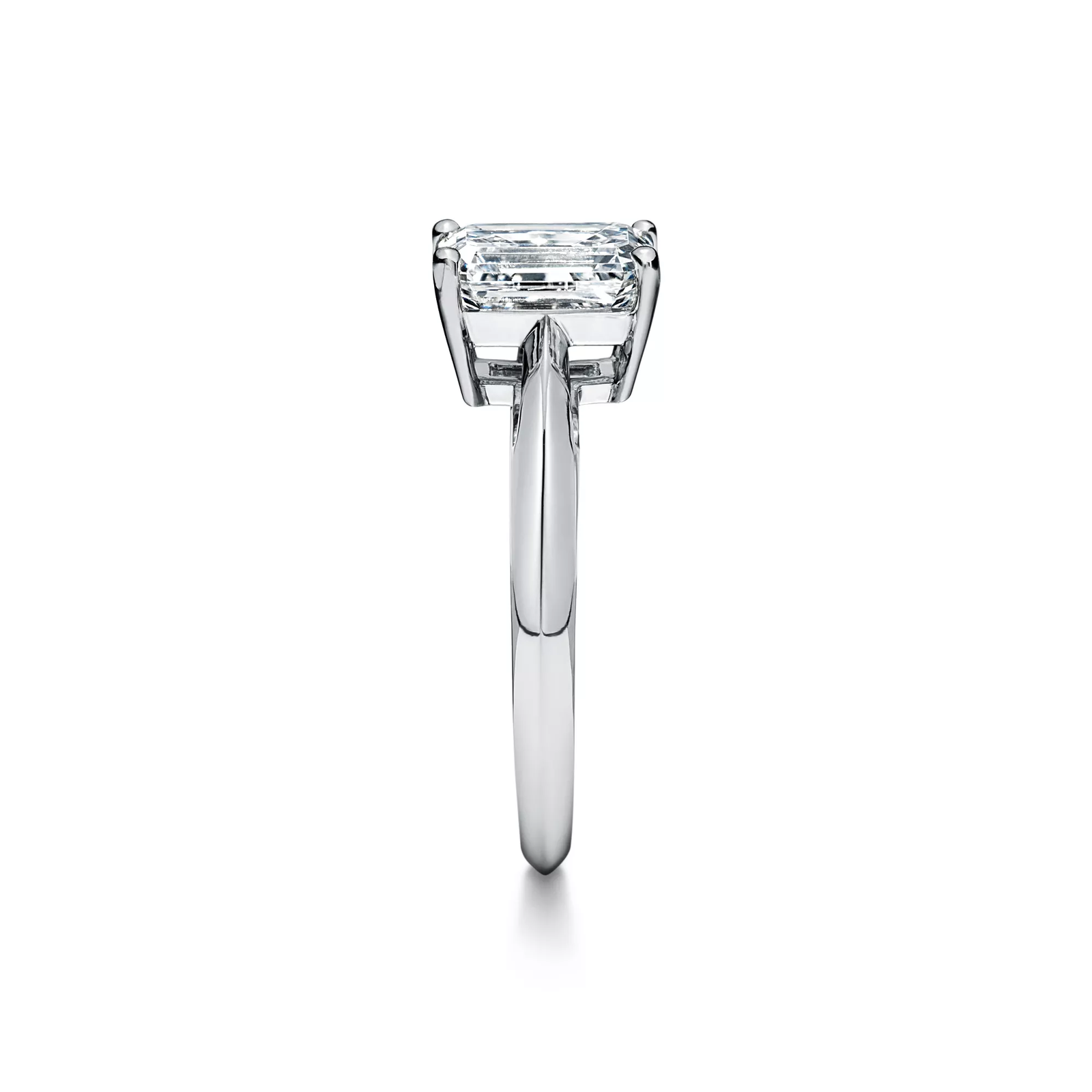 Emerald-cut Diamond Engagement Ring in Platinum