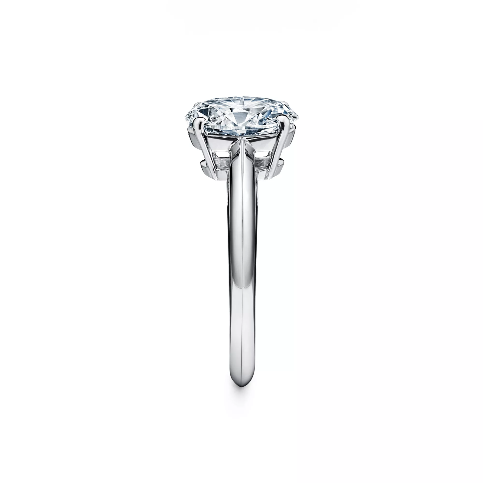 Oval-cut Diamond Engagement Ring in Platinum