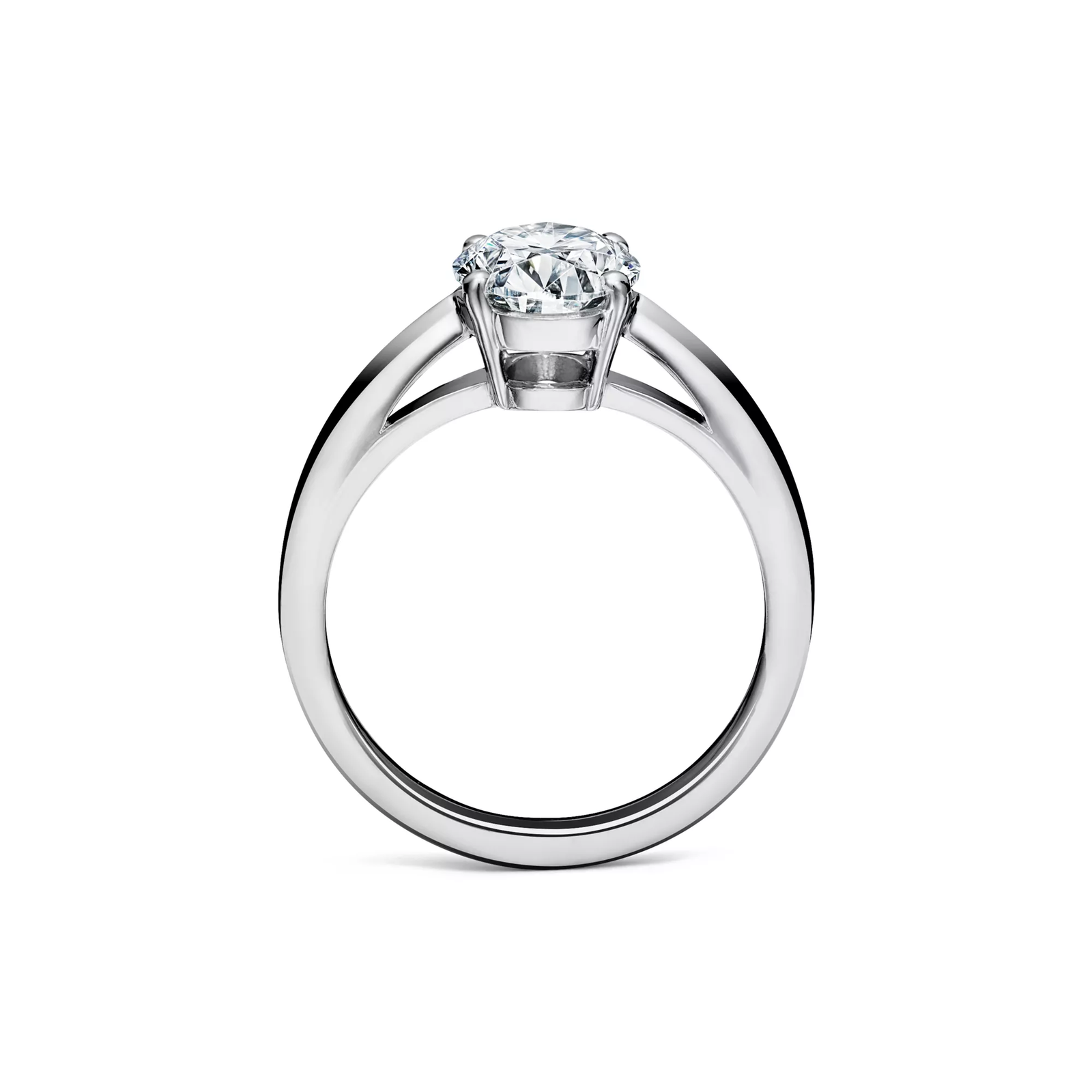 Oval-cut Diamond Engagement Ring in Platinum