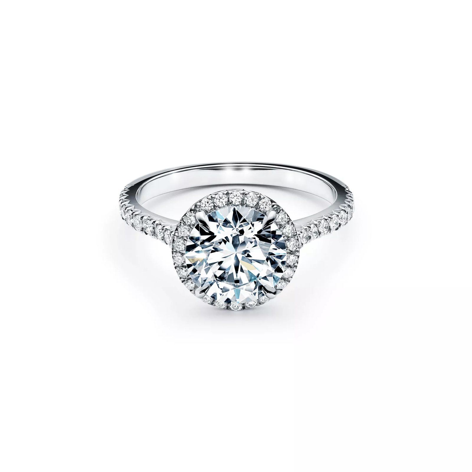Round Brilliant Engagement Ring in Platinum