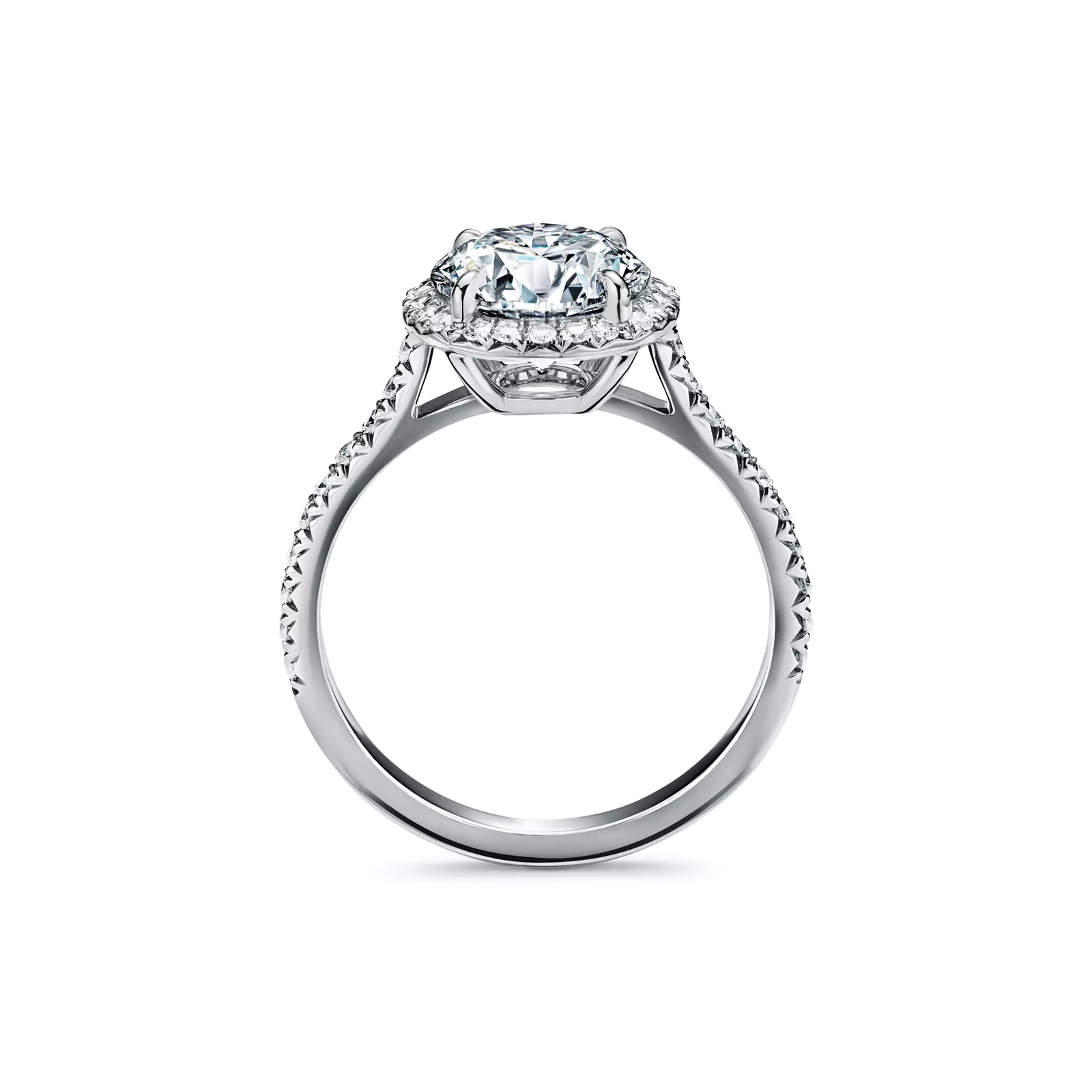 Round Brilliant Engagement Ring in Platinum
