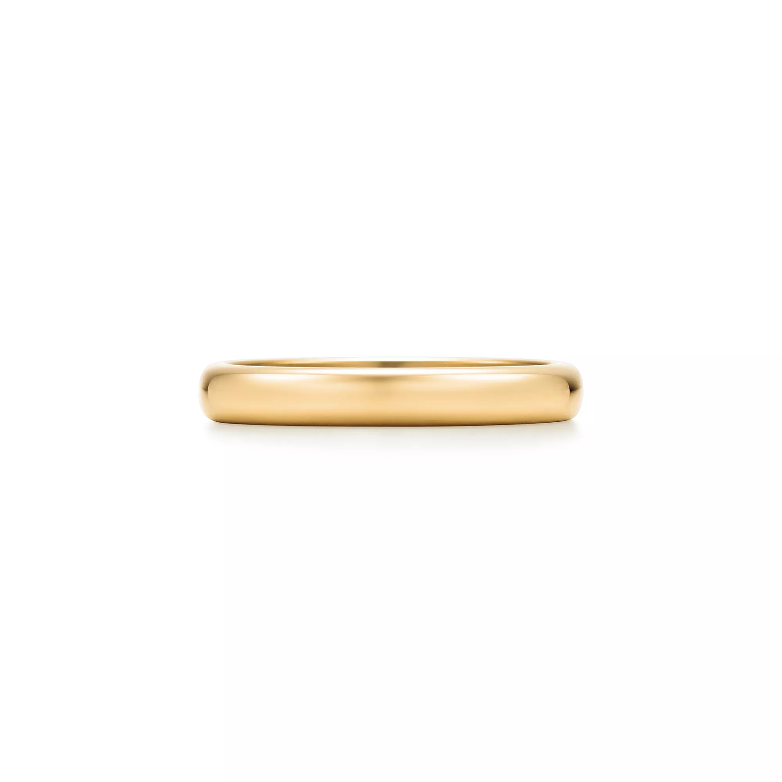 Wedding Band Ring in Yellow Gold, 3 mm Wide