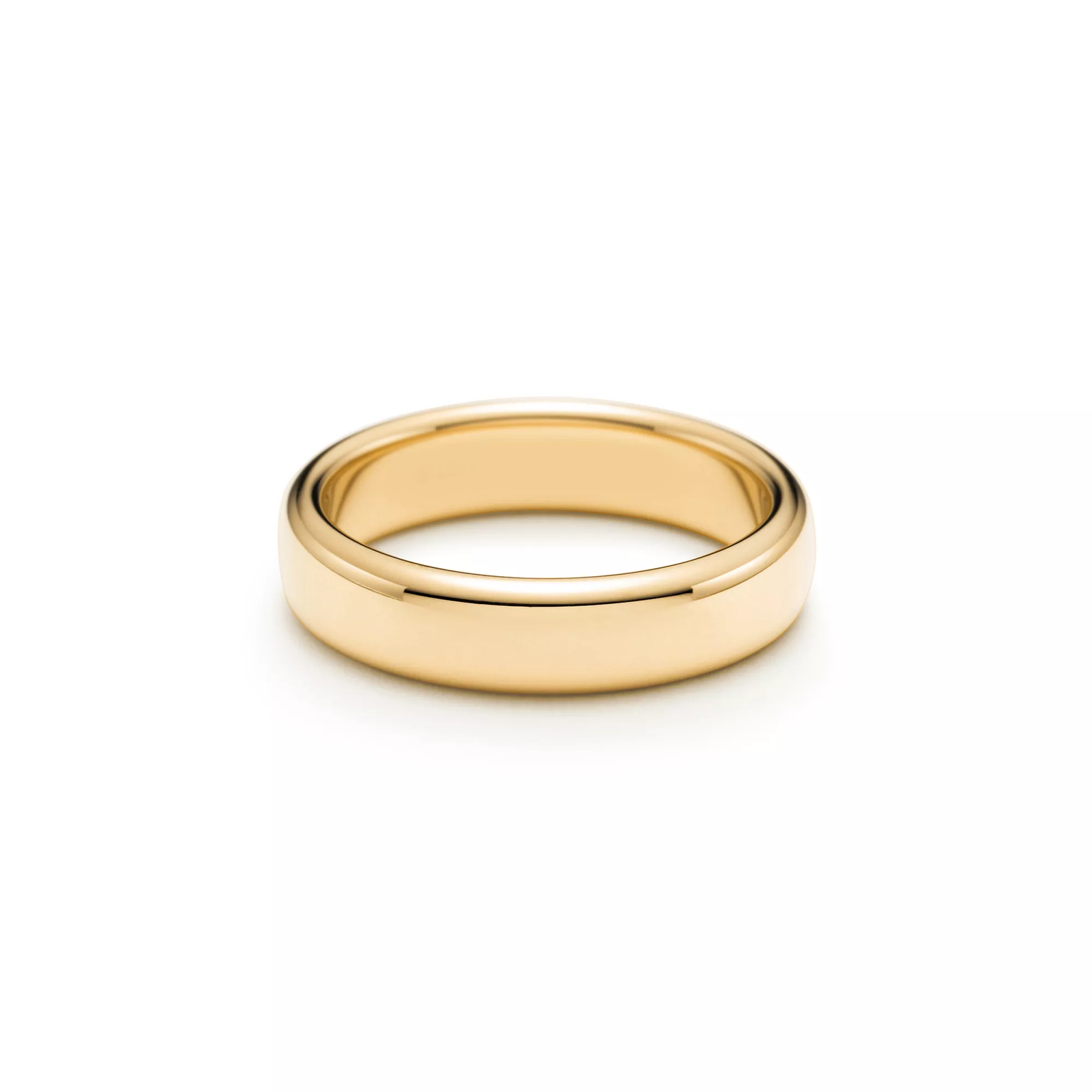 Wedding Band Ring in Yellow Gold, 4.5 mm Wide