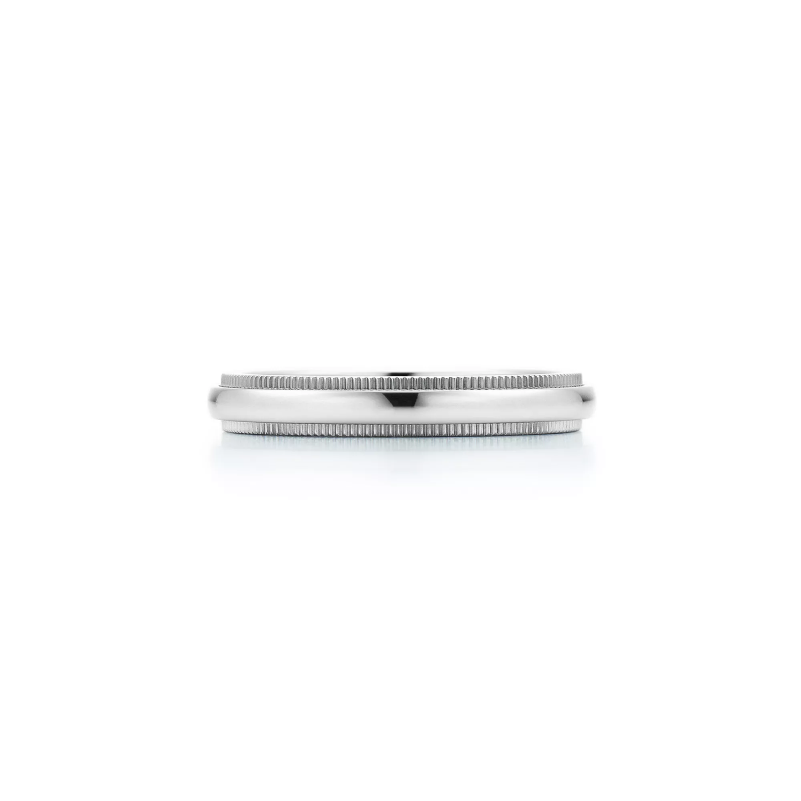 Milgrain Band Ring in Platinum, 3 mm Wide