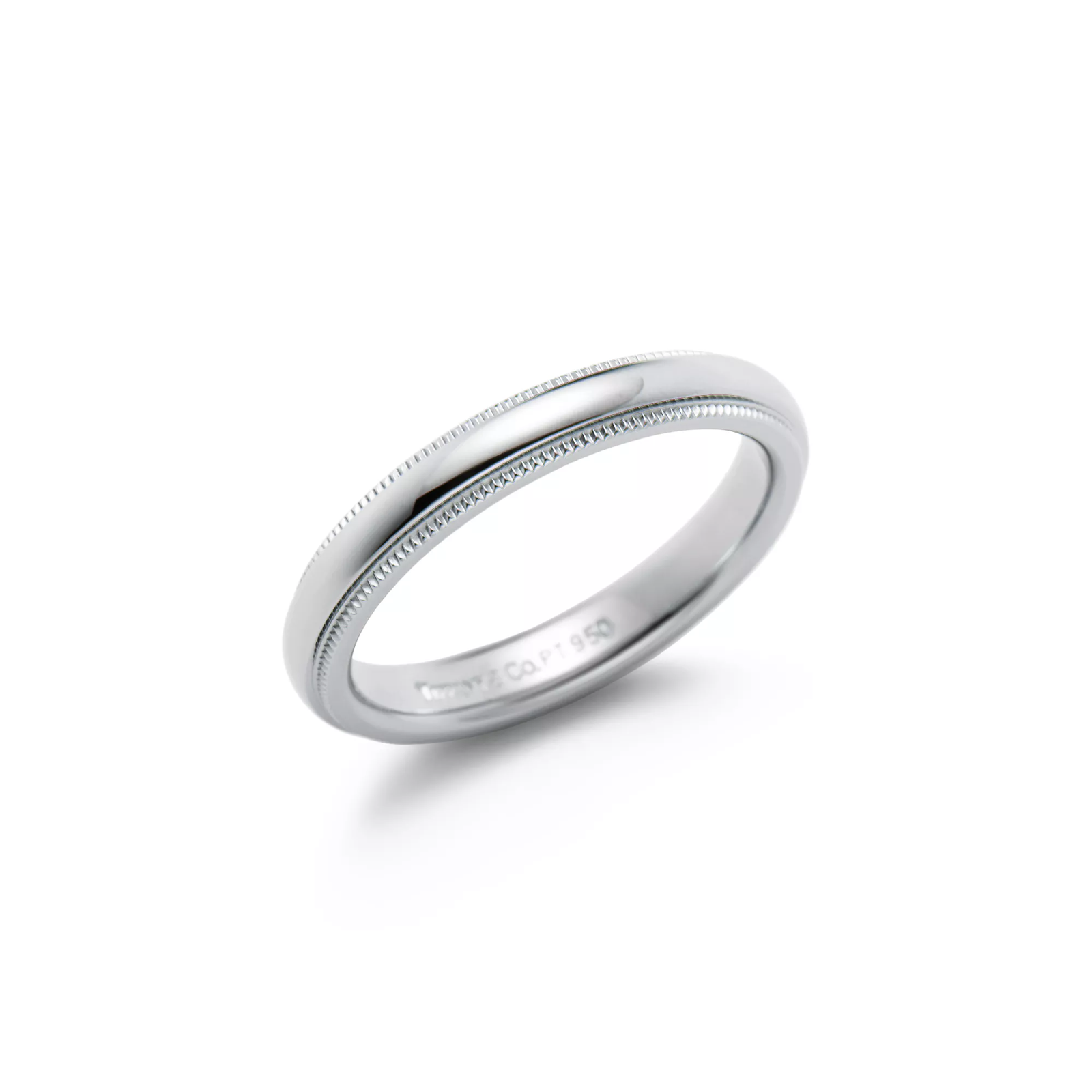 Milgrain Band Ring in Platinum, 3 mm Wide