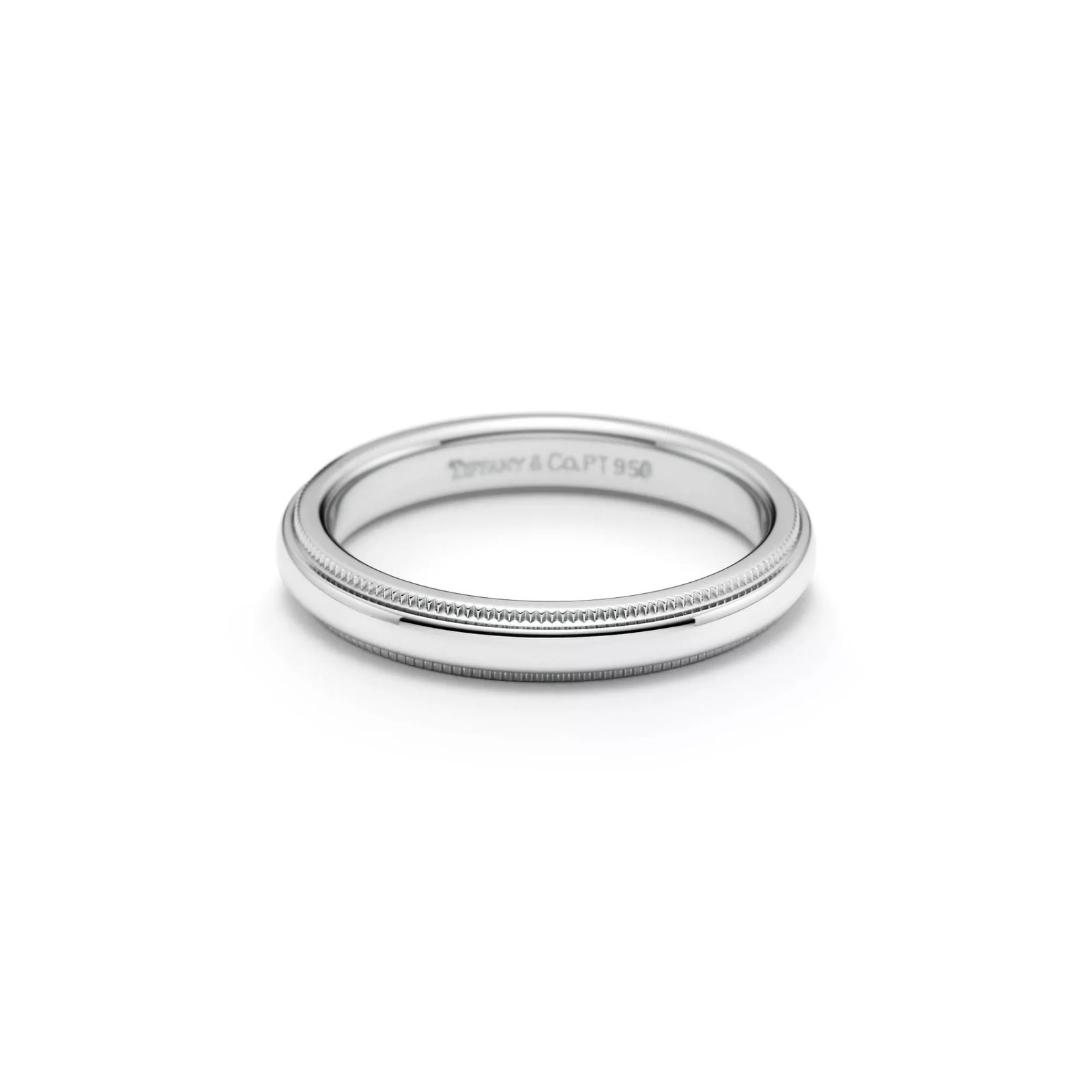Milgrain Band Ring in Platinum, 3 mm Wide