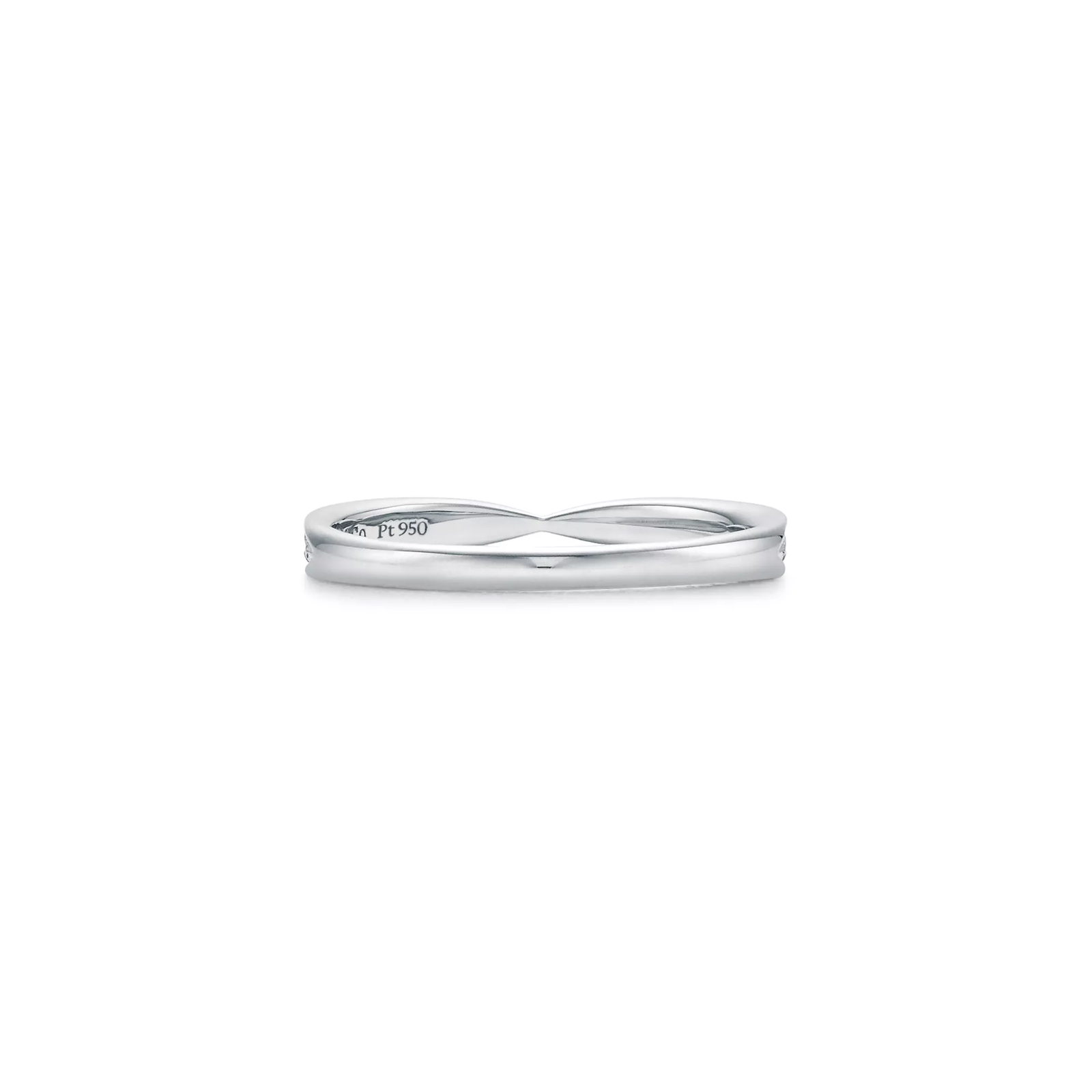 Band Ring in Platinum with Diamonds, 1.8 mm