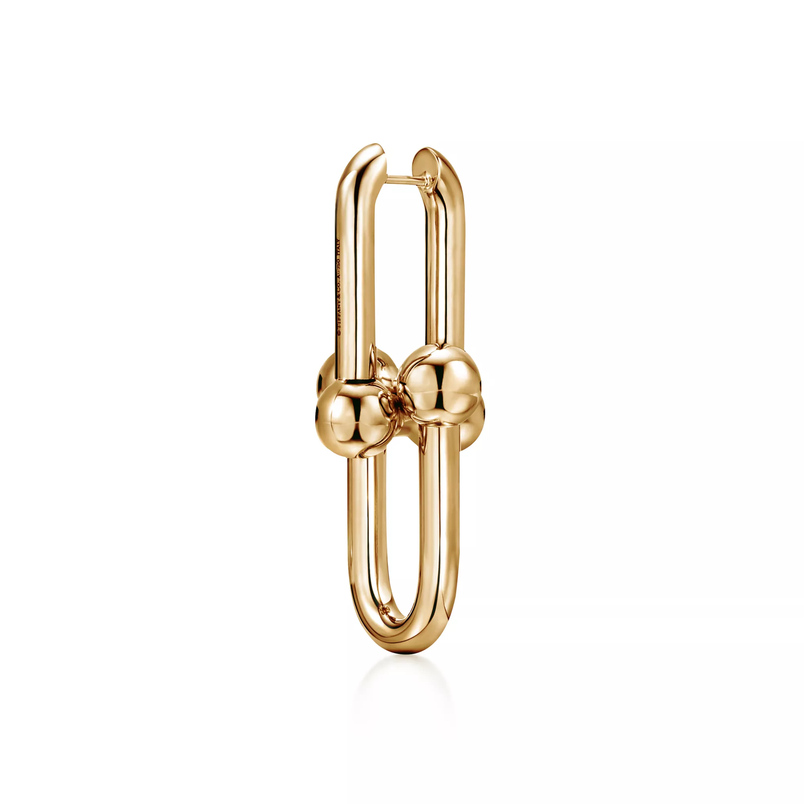 Extra Large Link Earrings in Yellow Gold