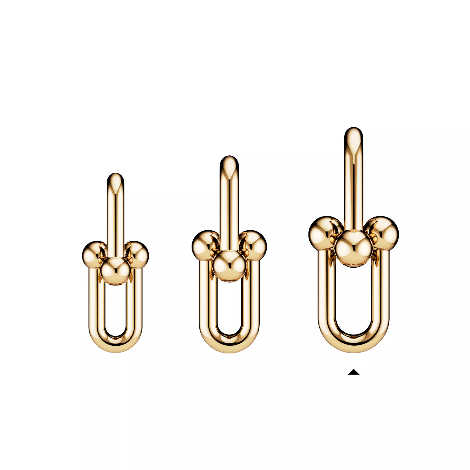 Extra Large Link Earrings in Yellow Gold