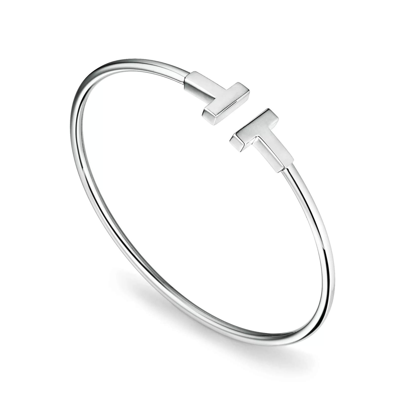 Wire Bracelet in White Gold