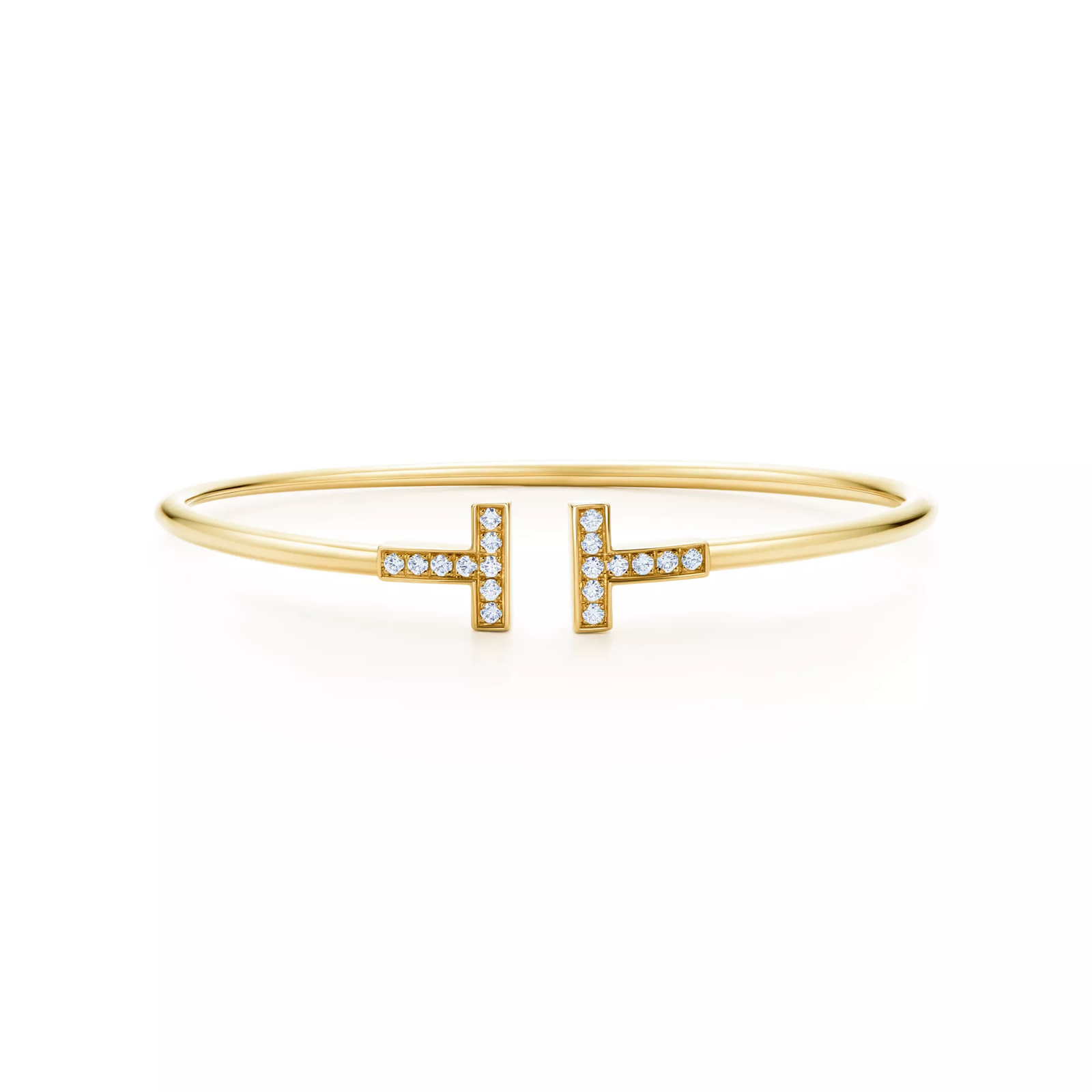 Diamond Wire Bracelet in Yellow Gold