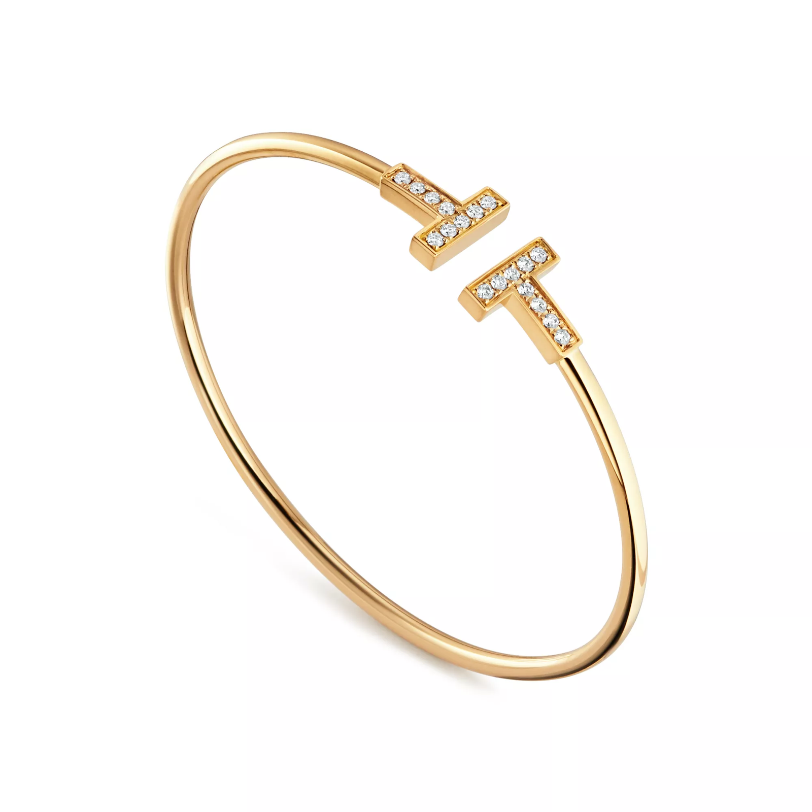 Diamond Wire Bracelet in Yellow Gold