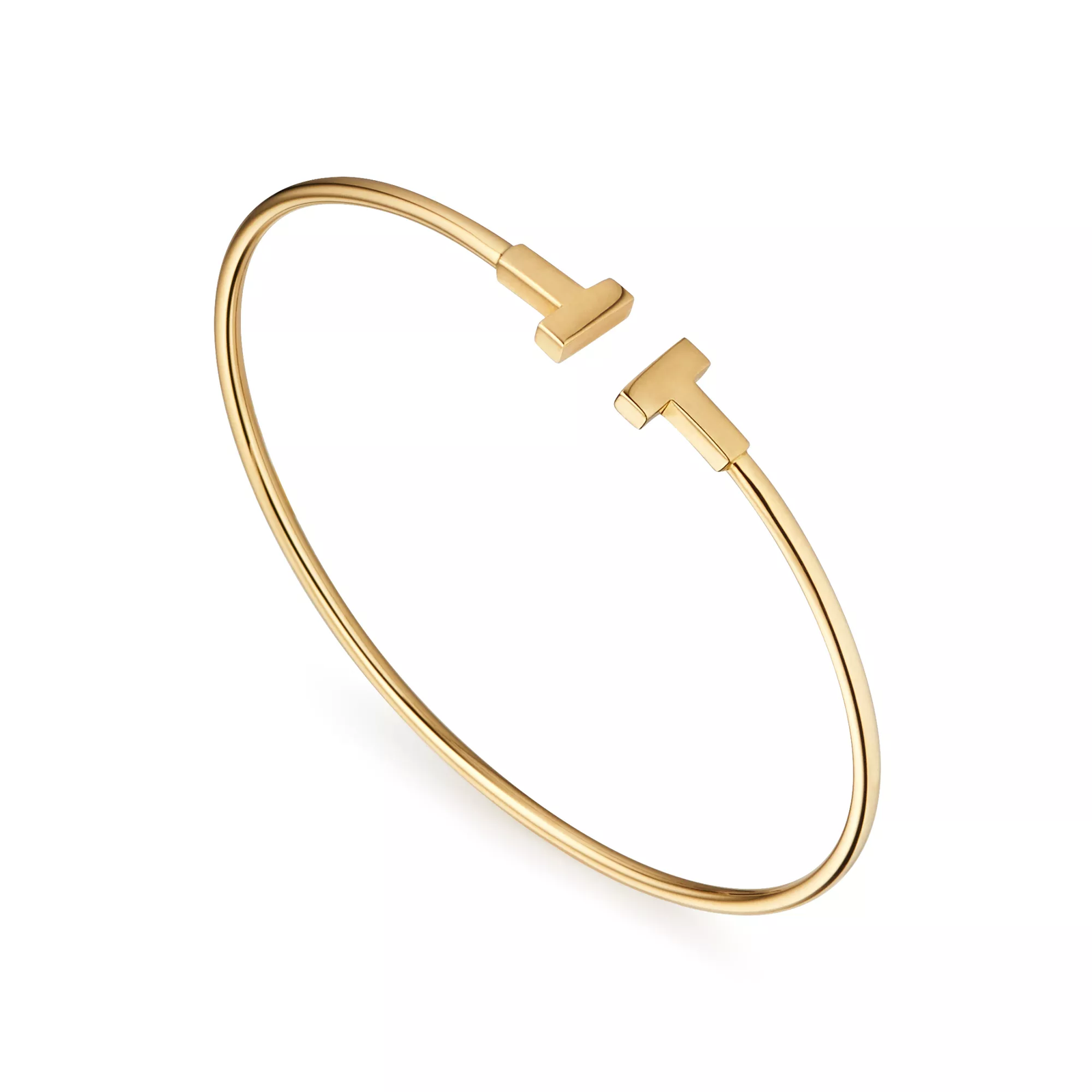 Narrow Wire Bracelet in Yellow Gold