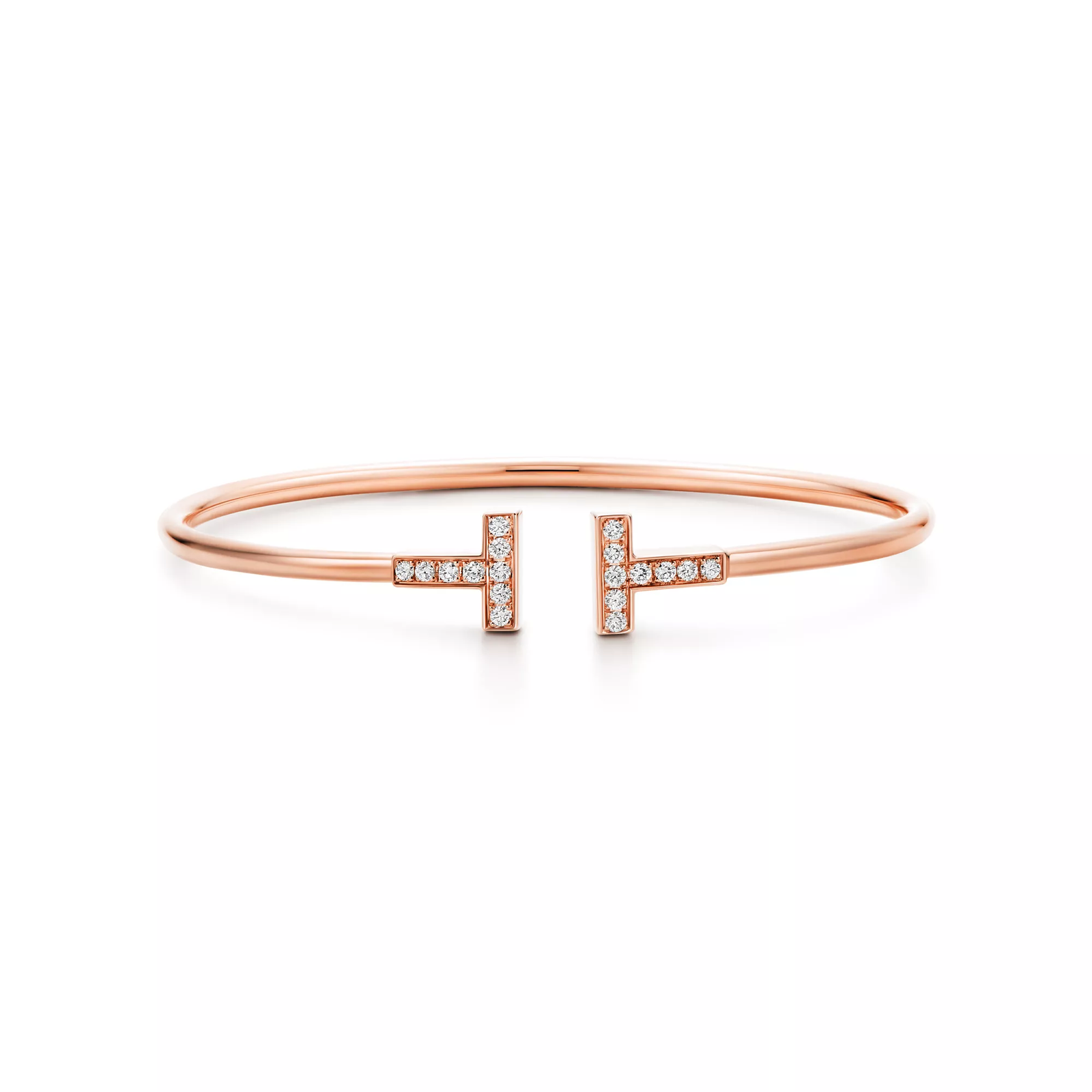 Diamond Wire Bracelet in Rose Gold