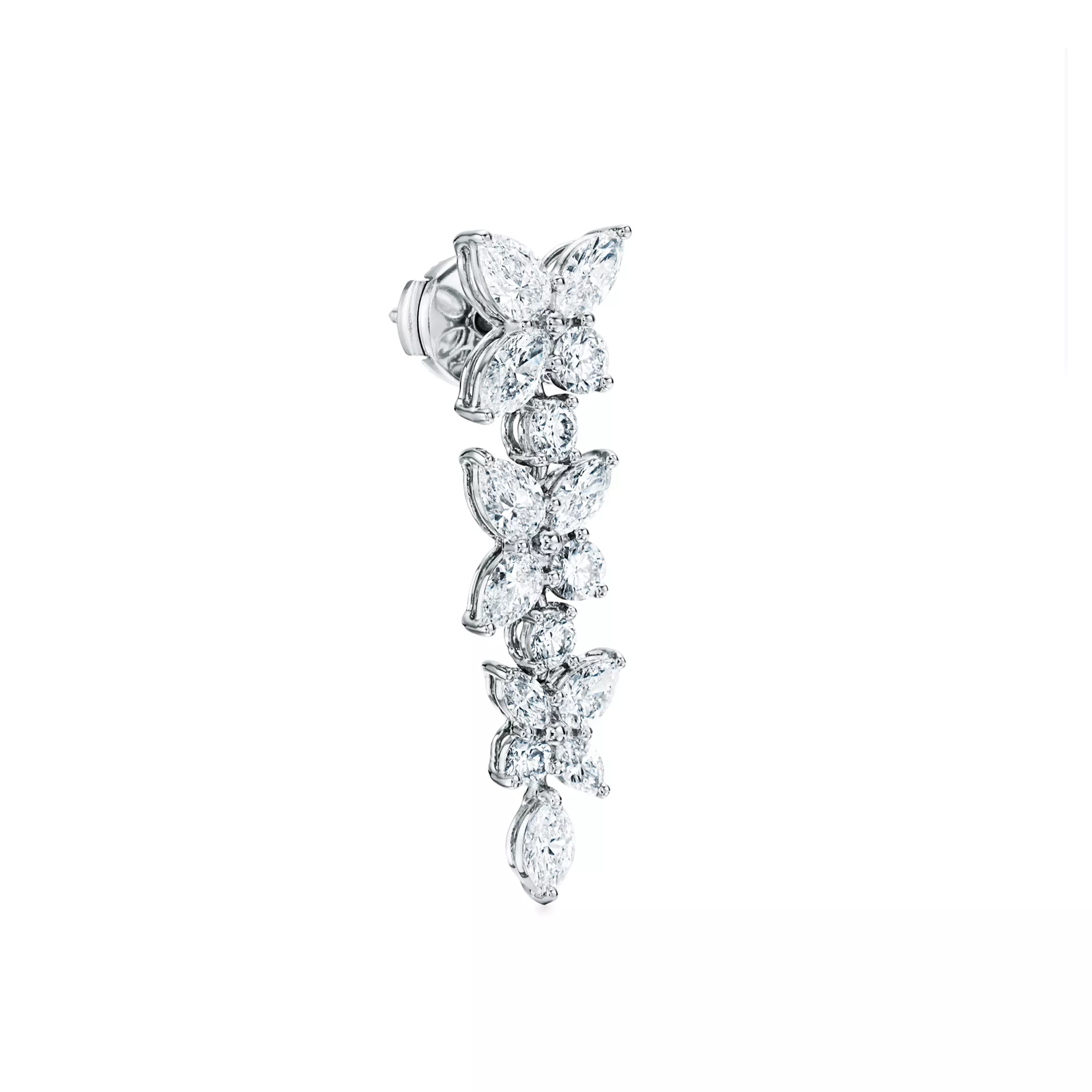 Mixed Cluster Drop Earrings