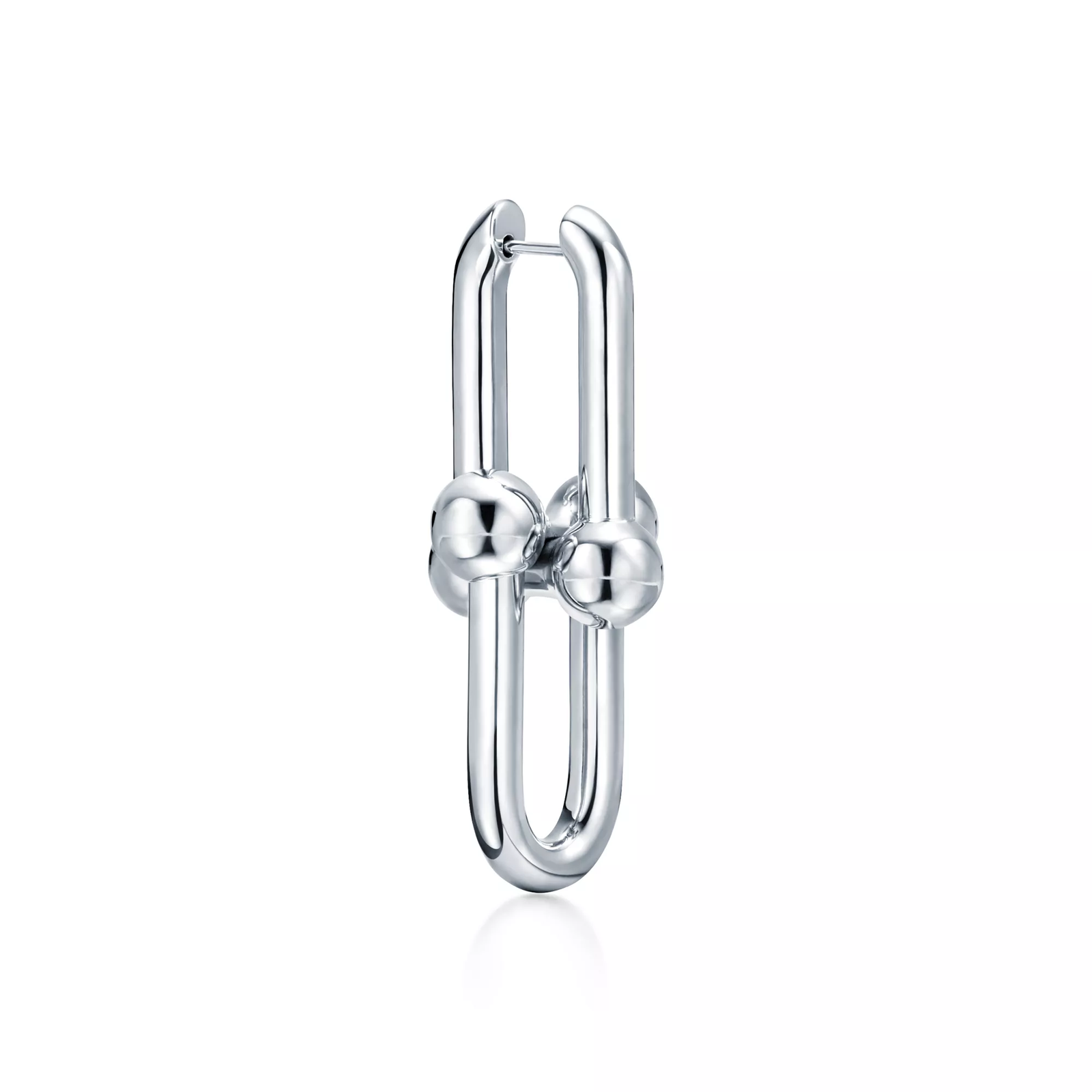Extra Large Link Earrings in Sterling Silver