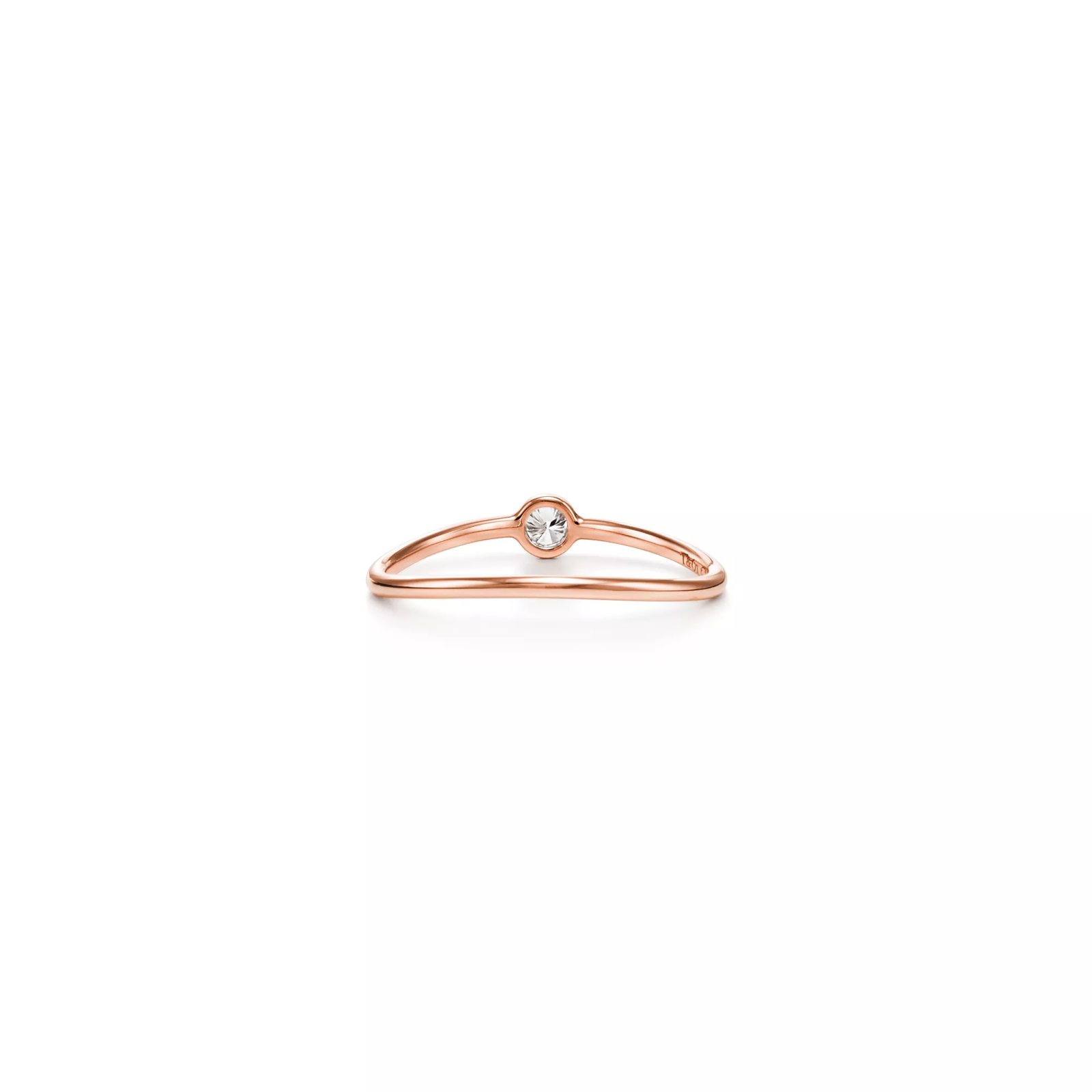 Wave Single-row Diamond Ring