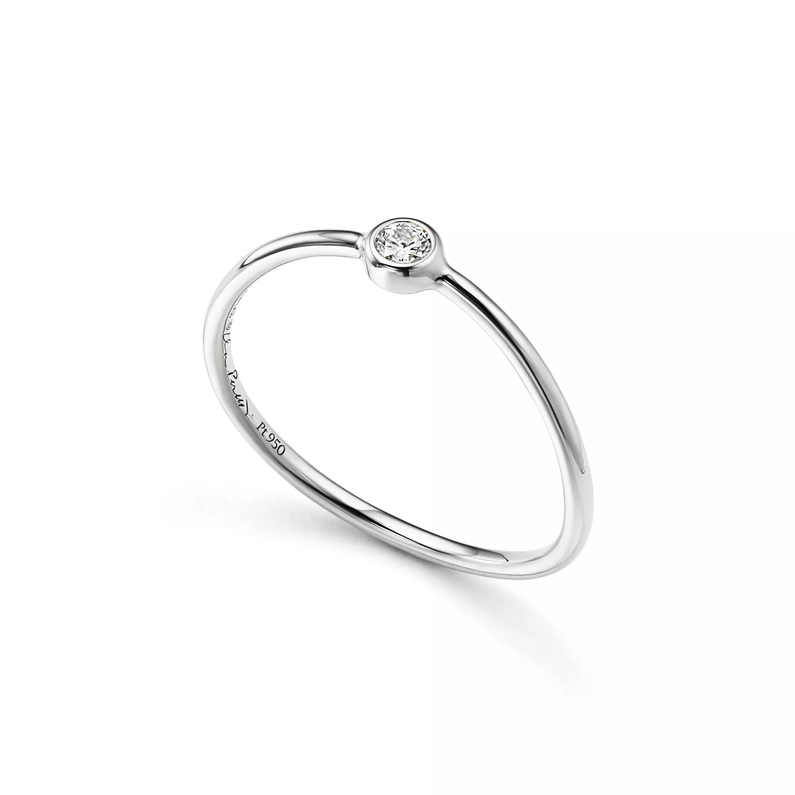 Wave Single-row Diamond Ring