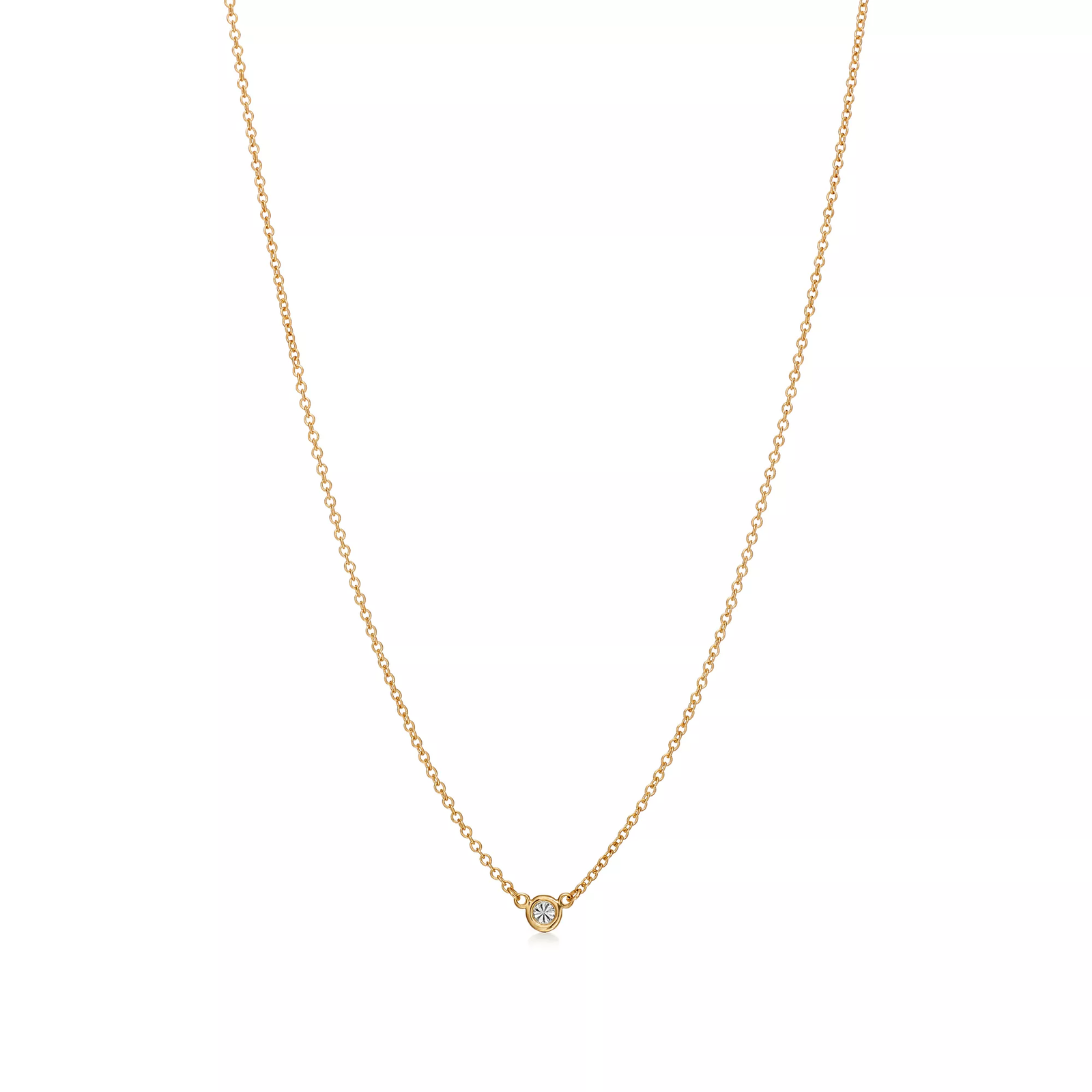 Diamonds by the Yard Single Diamond Pendant in Yellow Gold