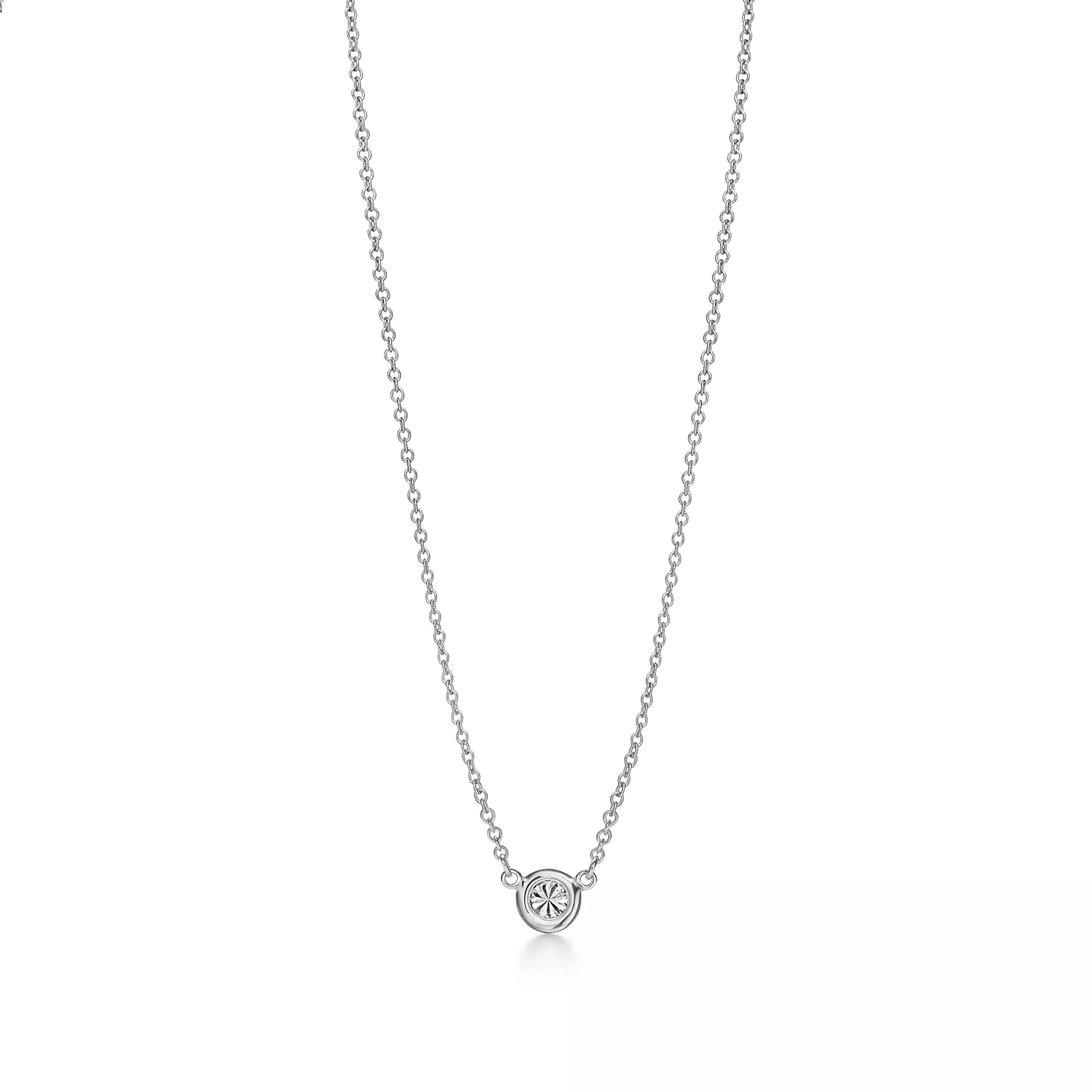 Diamonds by the Yard Single Diamond Pendant in Platinum