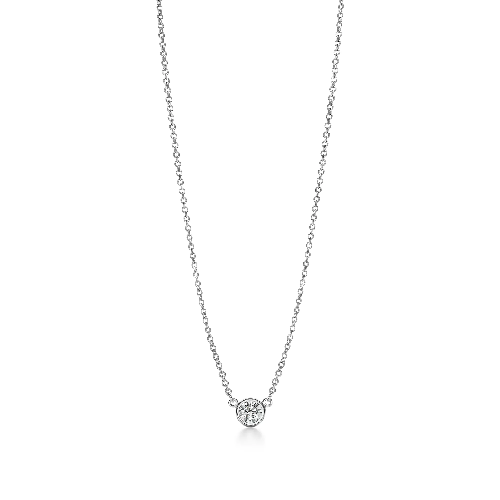 Diamonds by the Yard Single Diamond Pendant in Platinum