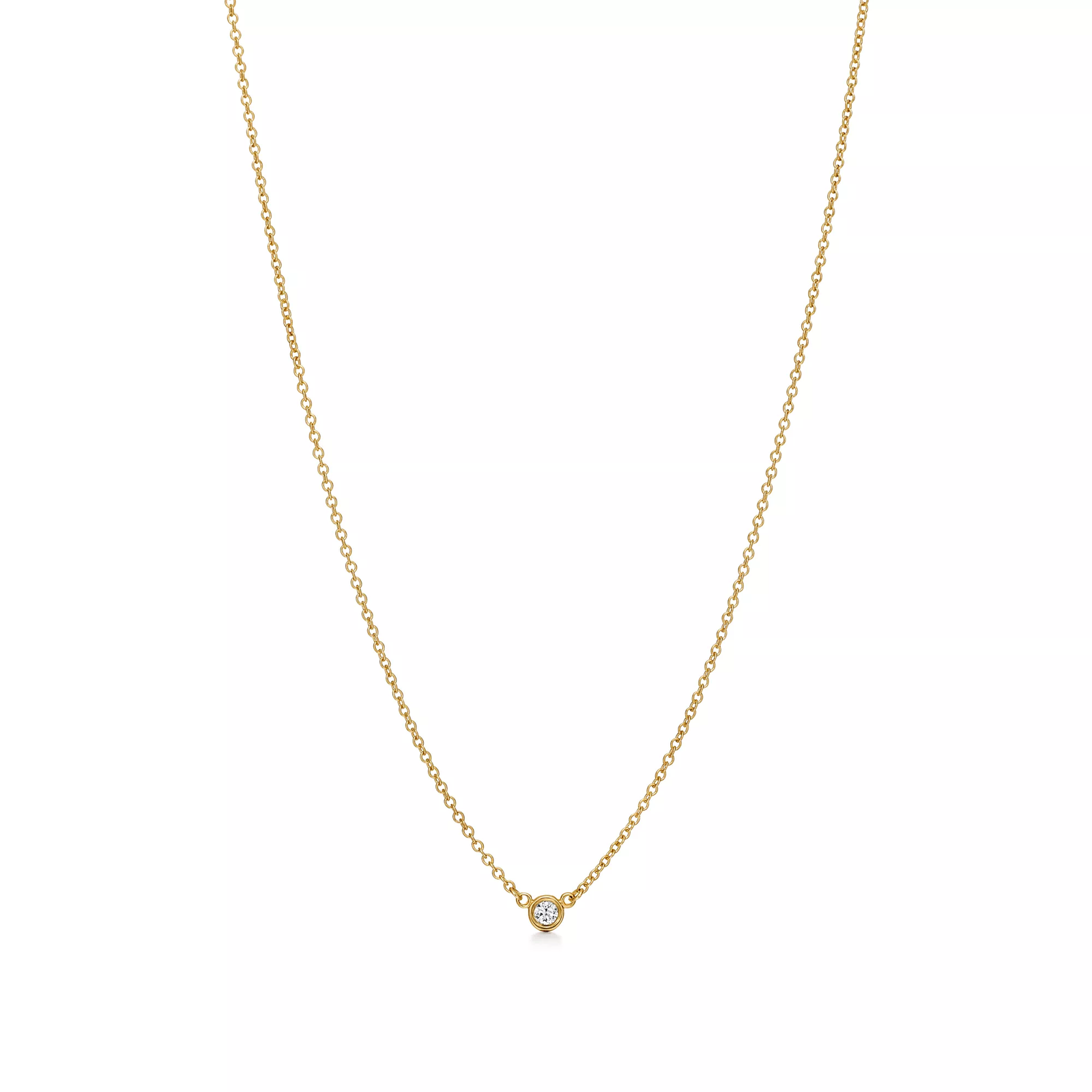 Diamonds by the Yard Single Diamond Pendant in Yellow Gold