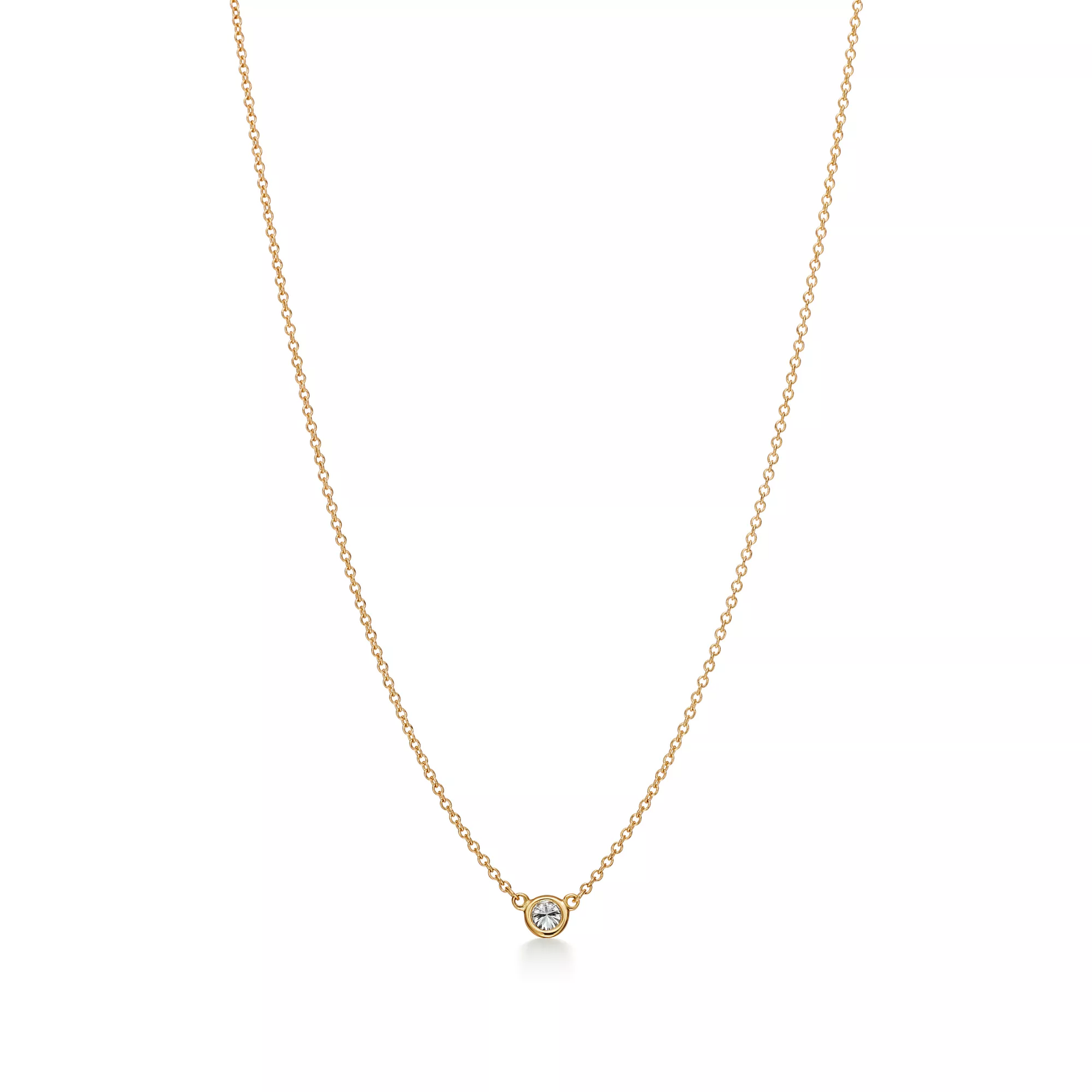 Diamonds by the Yard Single Diamond Pendant in Yellow Gold