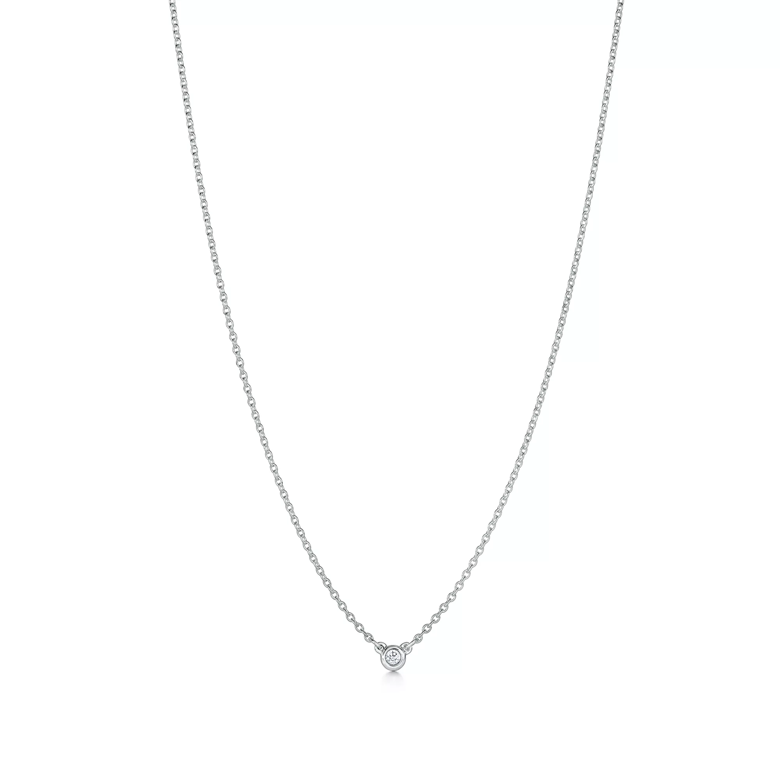 Diamonds by the Yard Single Diamond Pendant in Silver