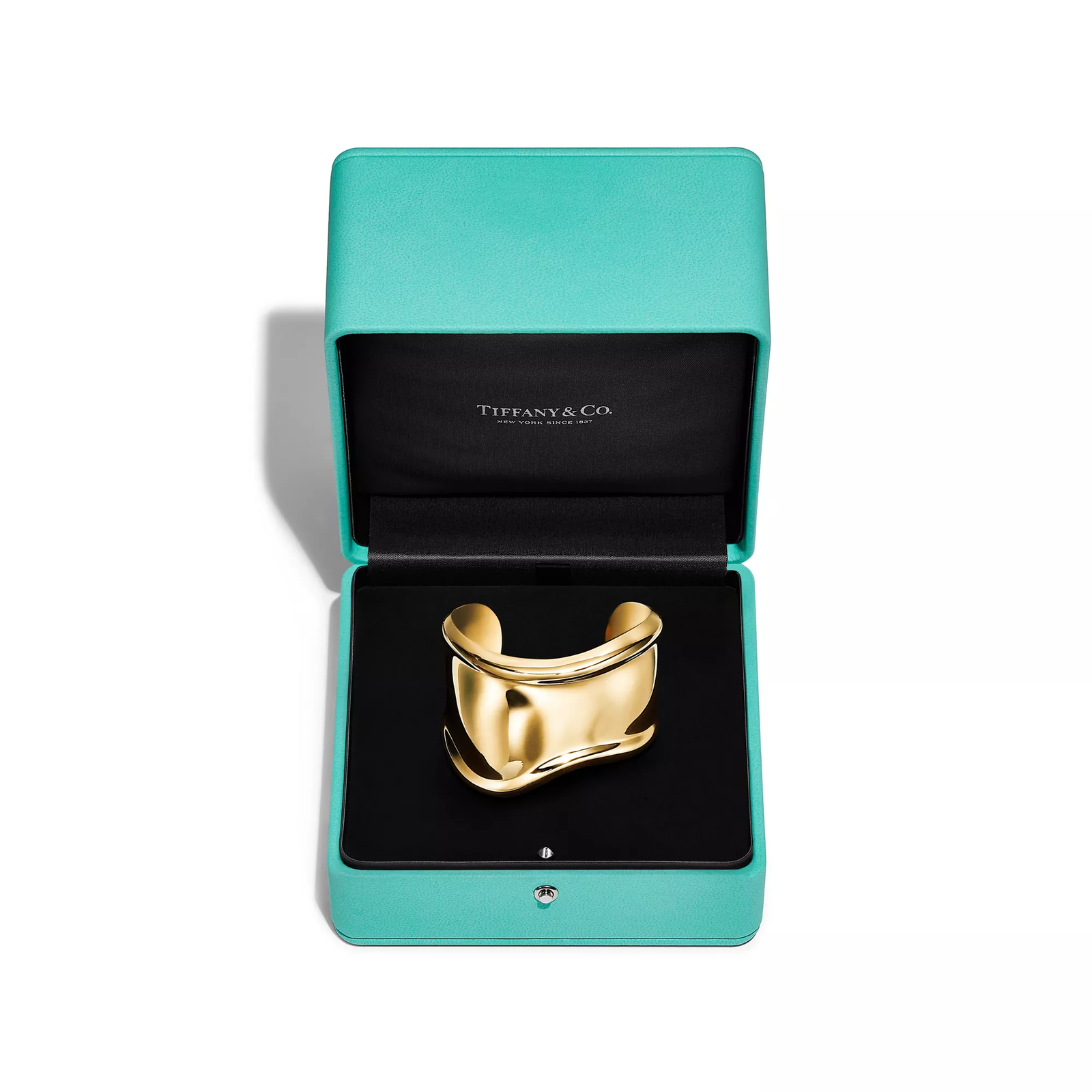 Small Bone Cuff in Yellow Gold, 43 mm Wide