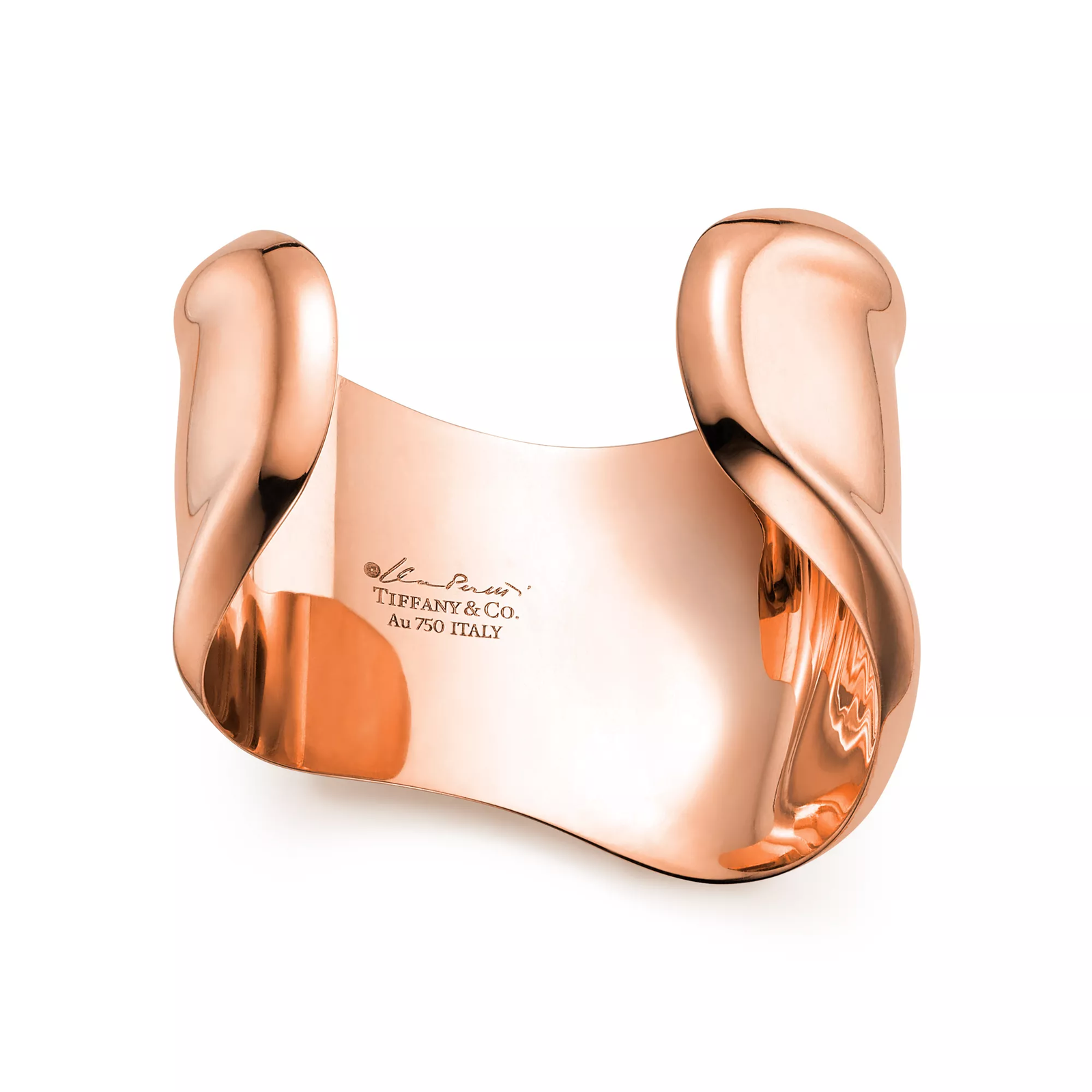 Small Bone Cuff in Rose Gold, 43 mm Wide