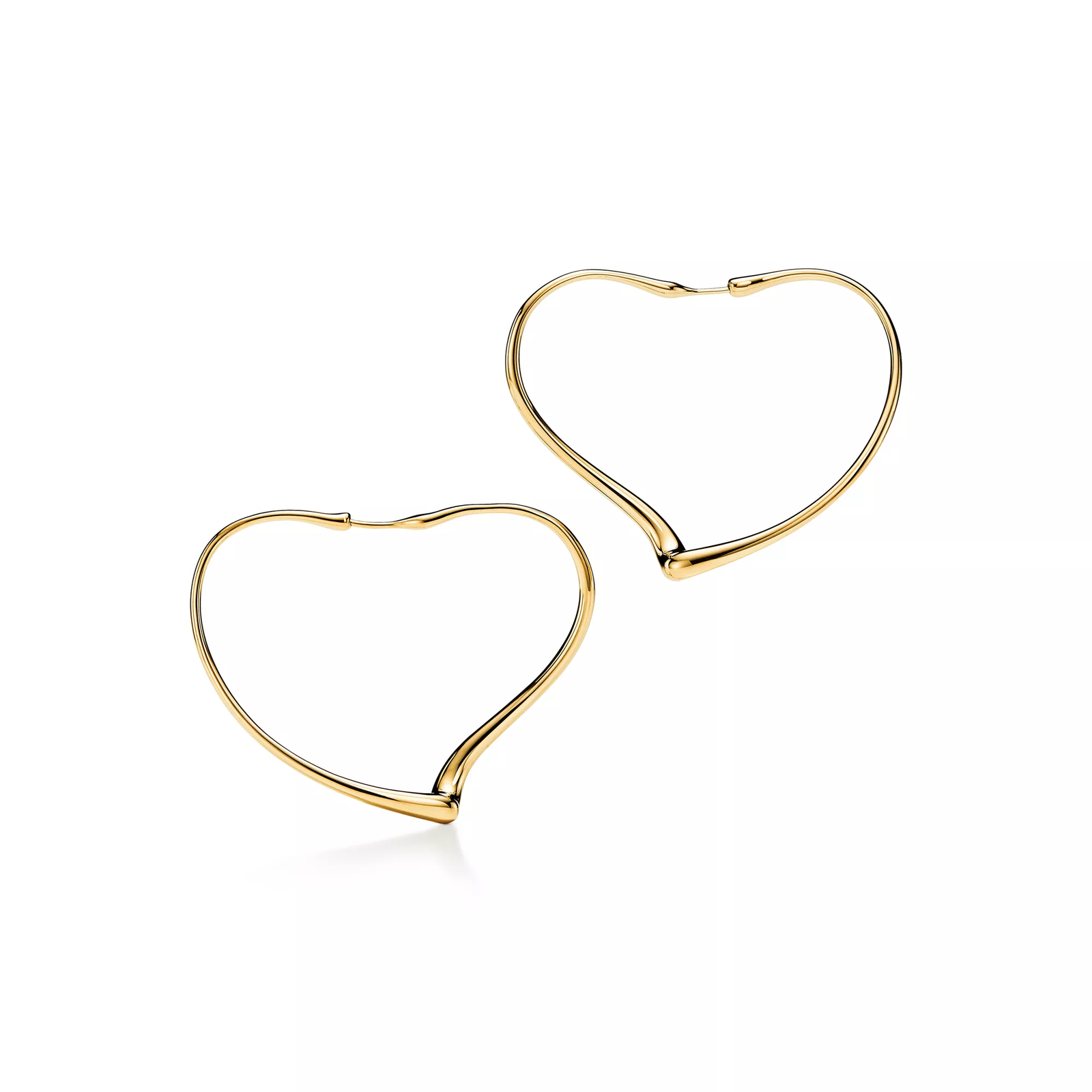 Open Heart Hoop Earrings