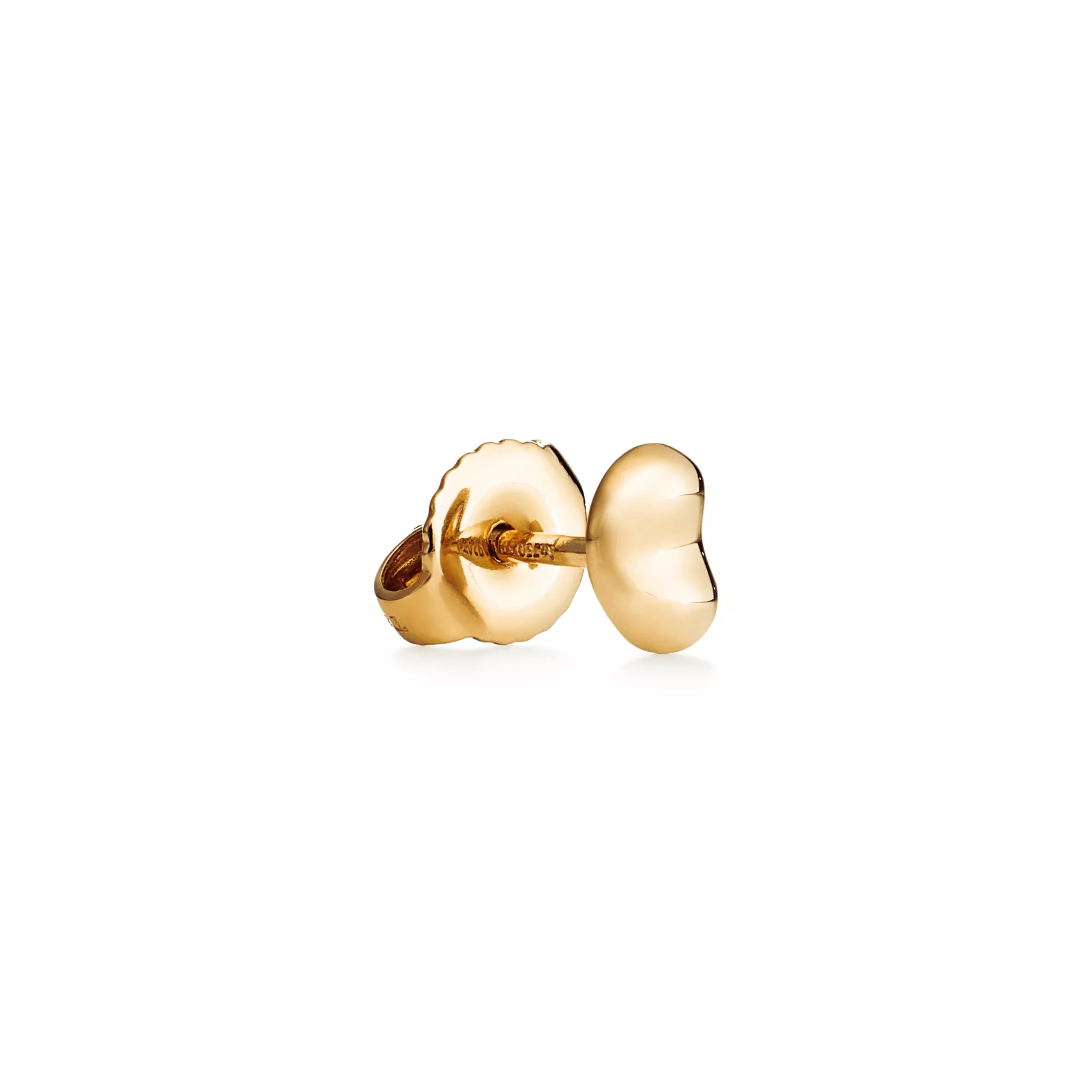 Bean design Earrings in Yellow Gold, 9 mm