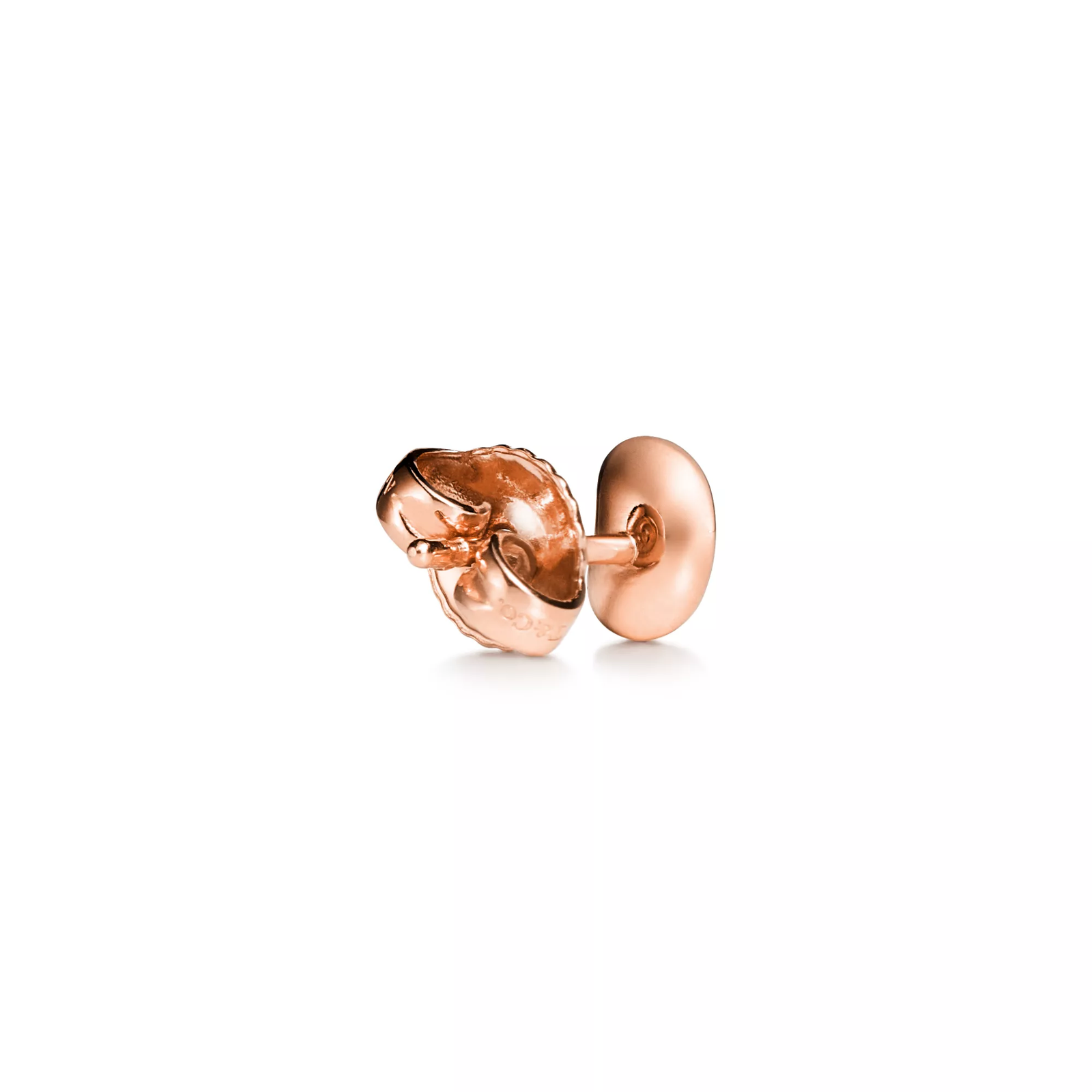 Bean design Earrings in Rose Gold, 9 mm