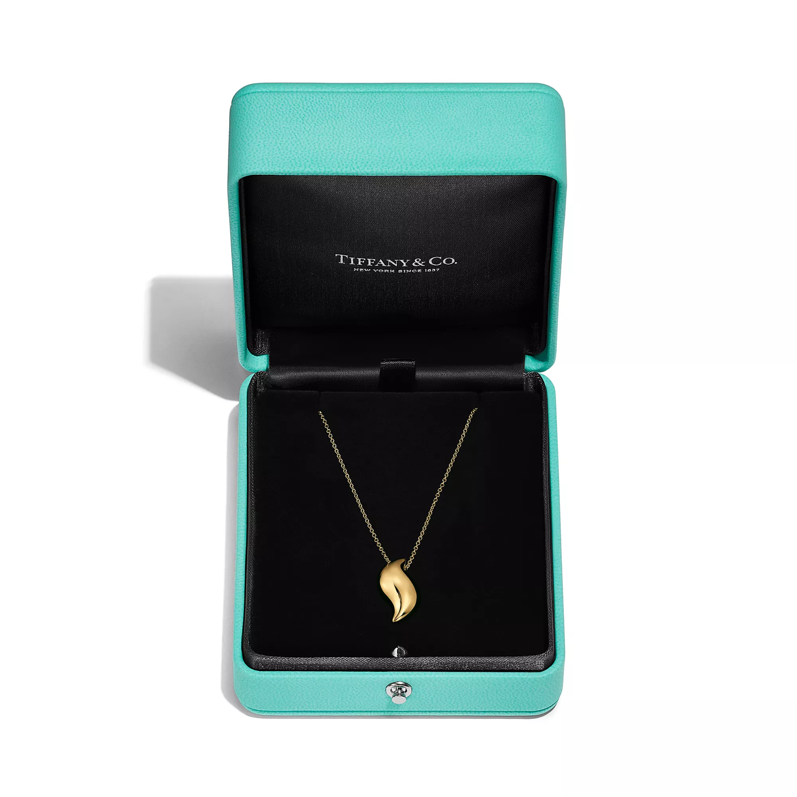 Feather Pendant in Yellow Gold