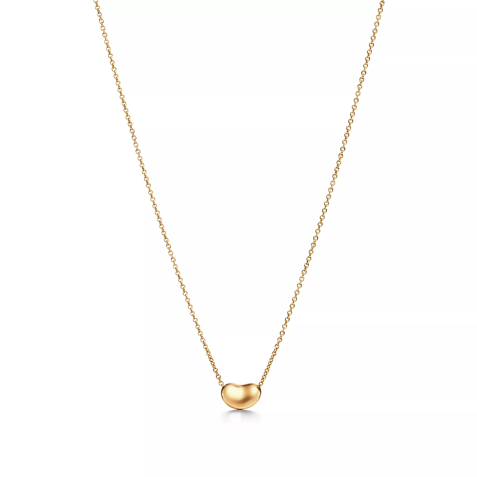 Bean design Pendant in Yellow Gold, 9 mm