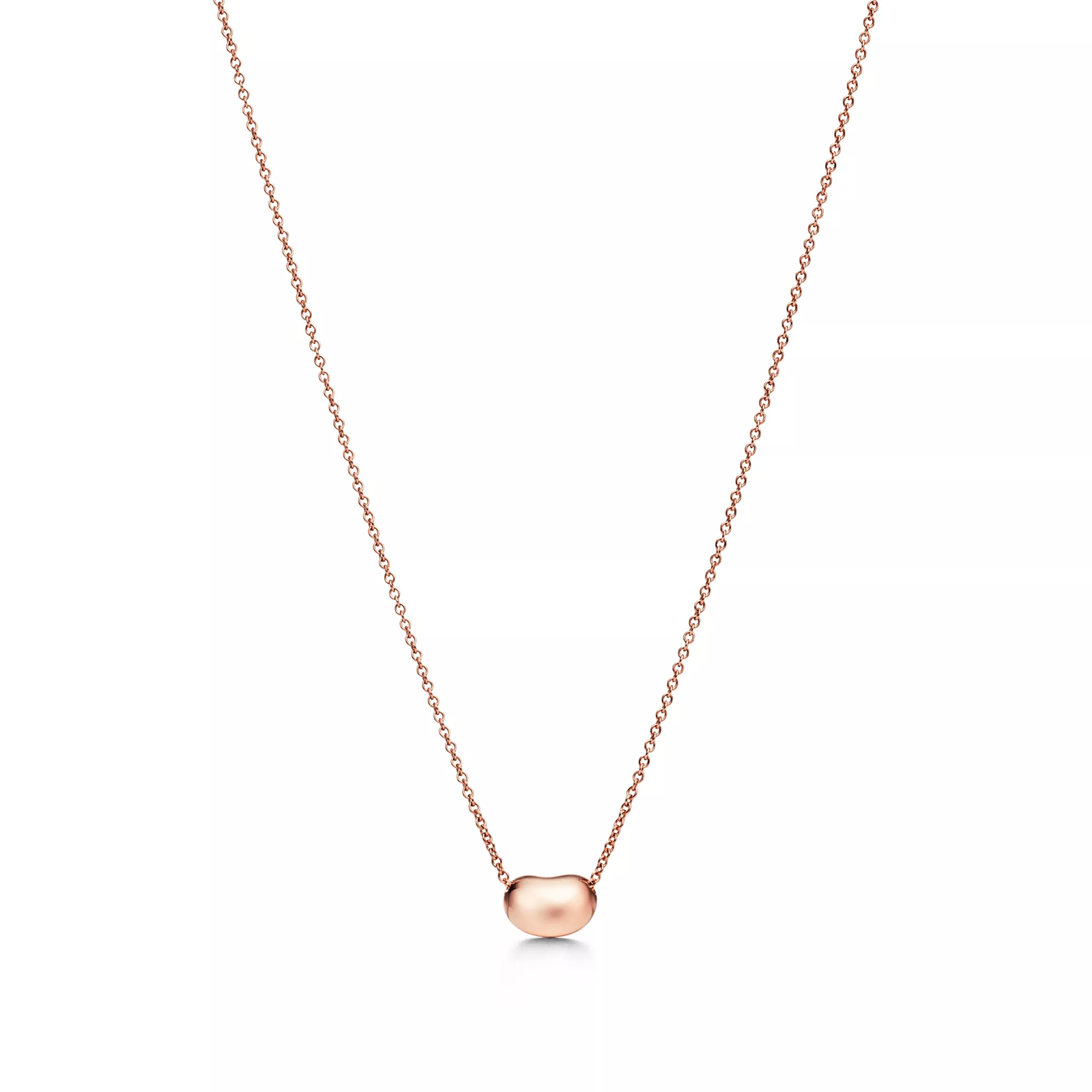 Bean design Pendant in Rose Gold, 9 mm