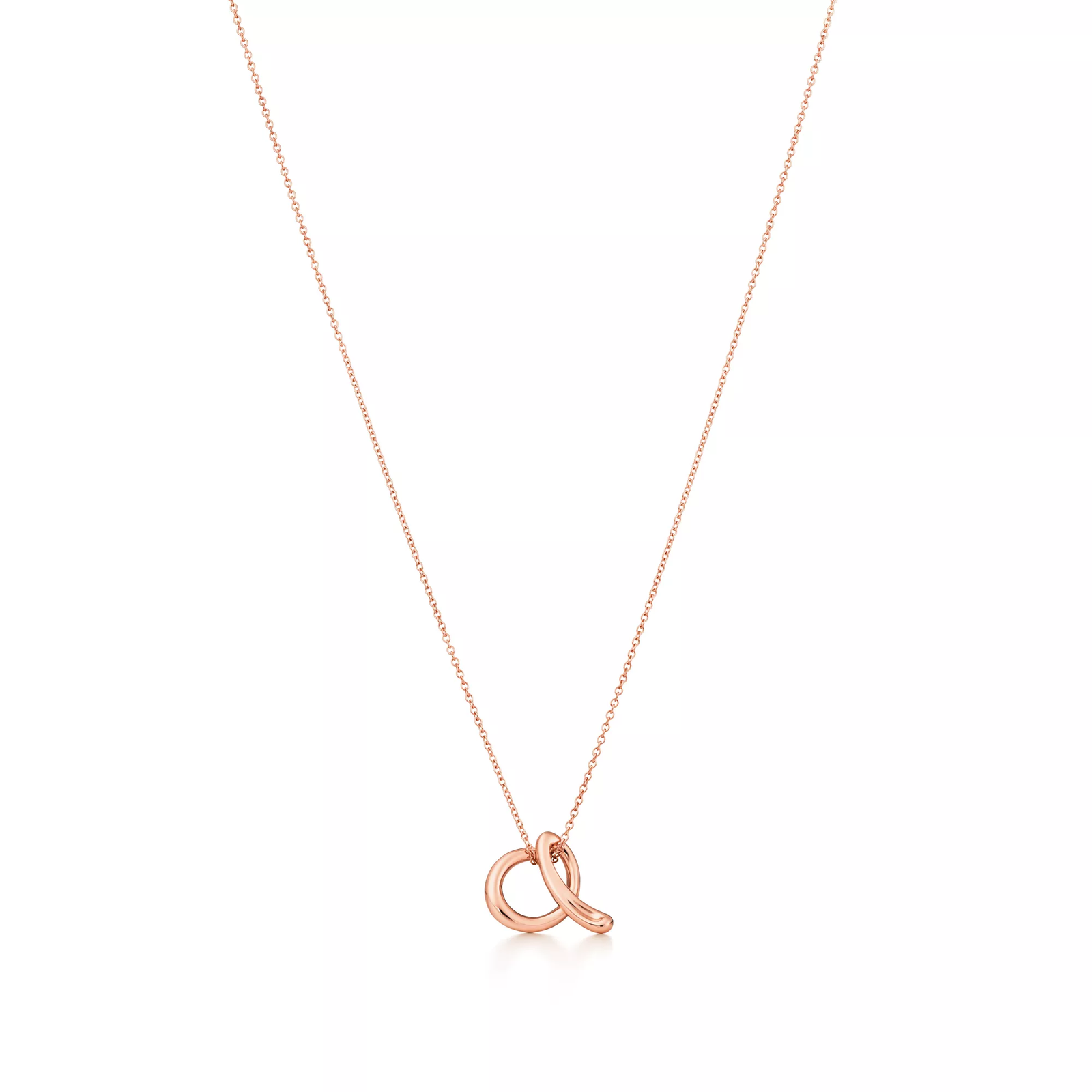 Mini Alphabet Pendant in Rose Gold
