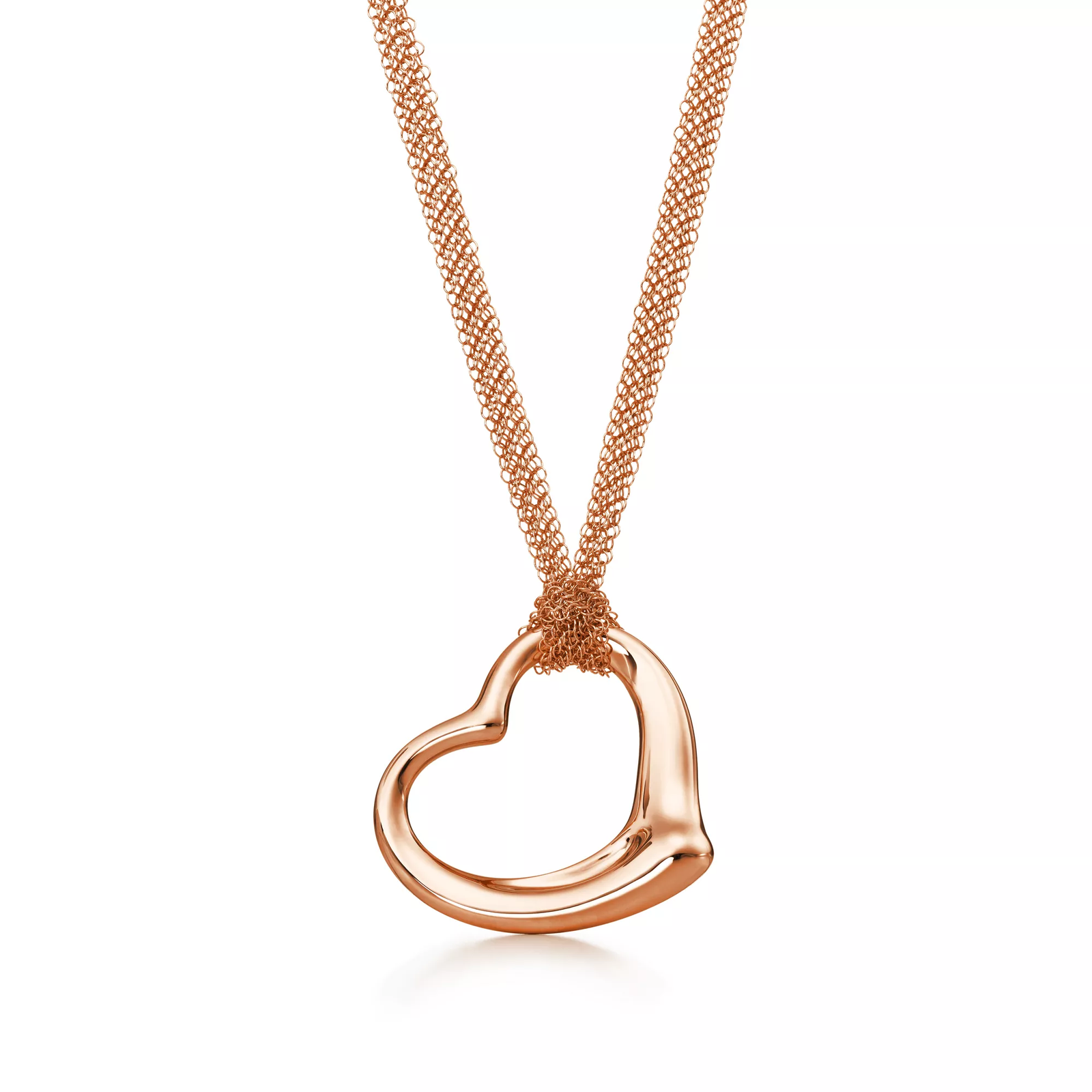 Open Heart Mesh Pendant