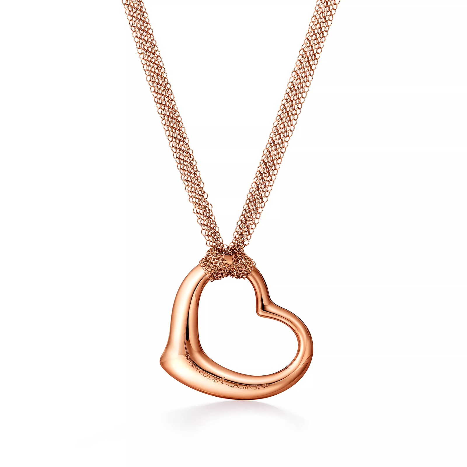 Open Heart Mesh Pendant