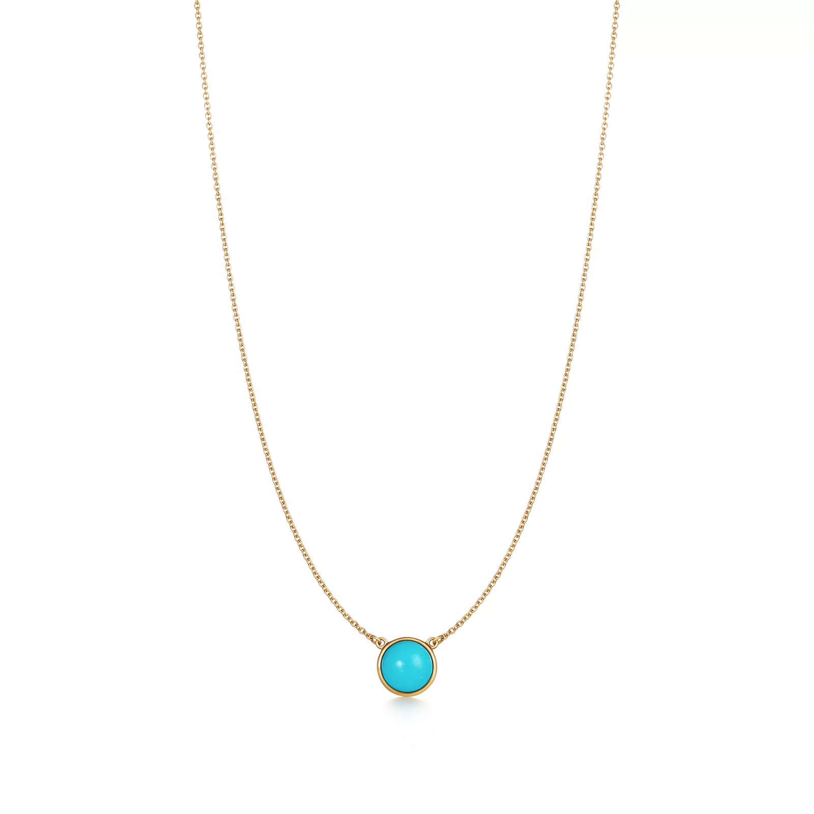 Color by the Yard Turquoise Pendant in Yellow Gold