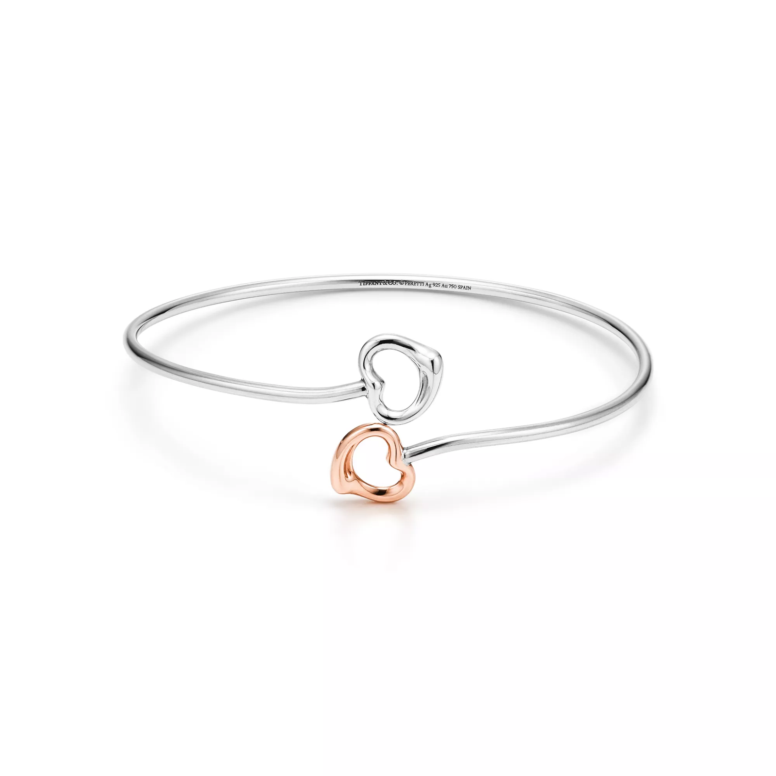 Double Open Heart Bangle