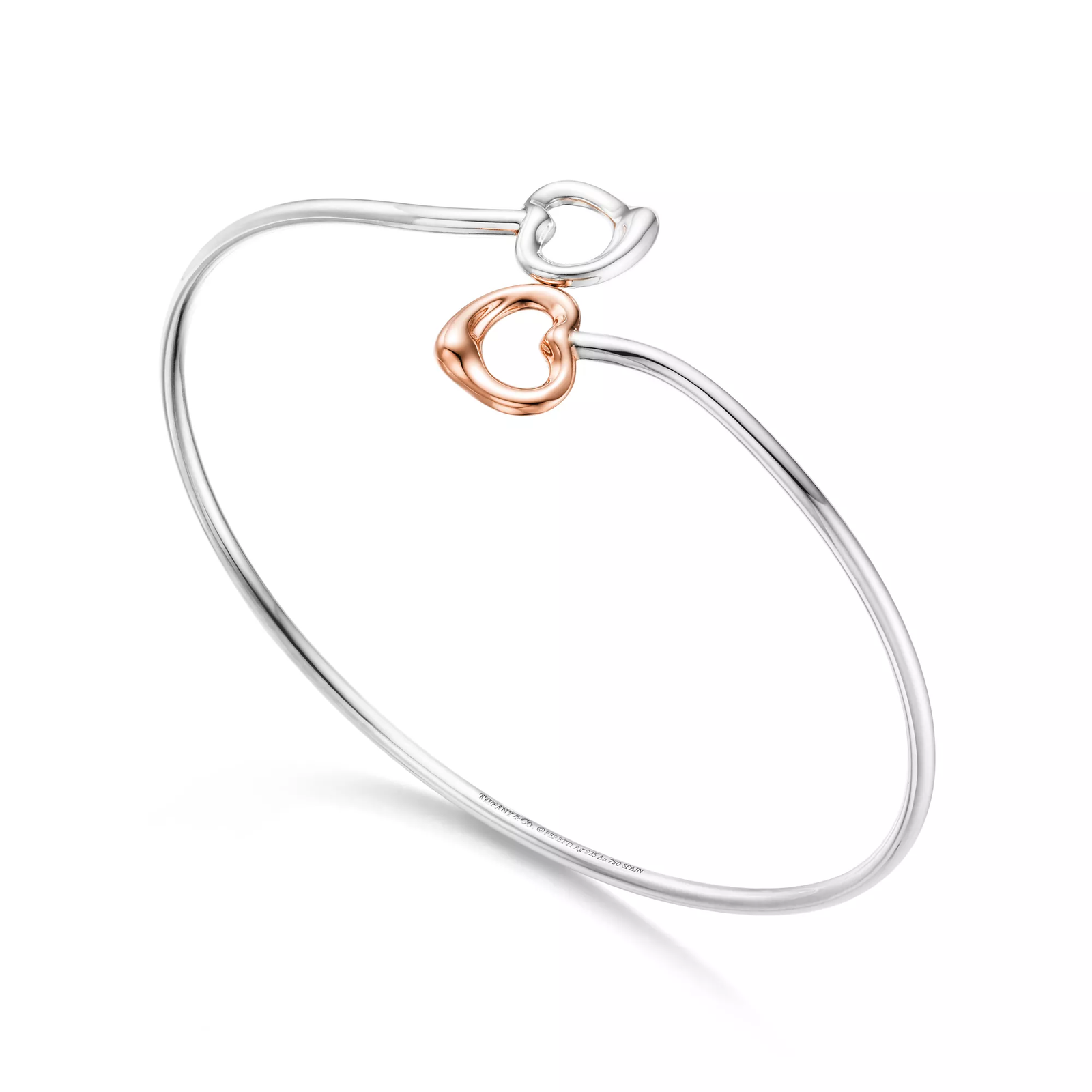 Double Open Heart Bangle
