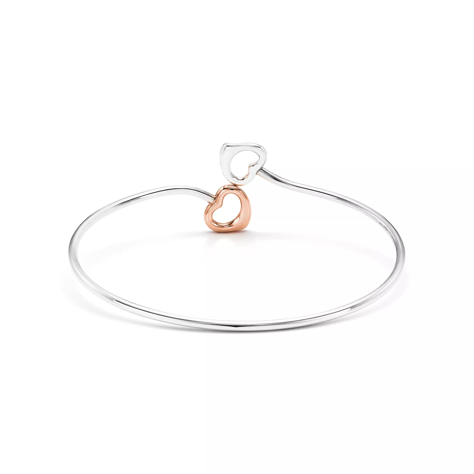 Double Open Heart Bangle