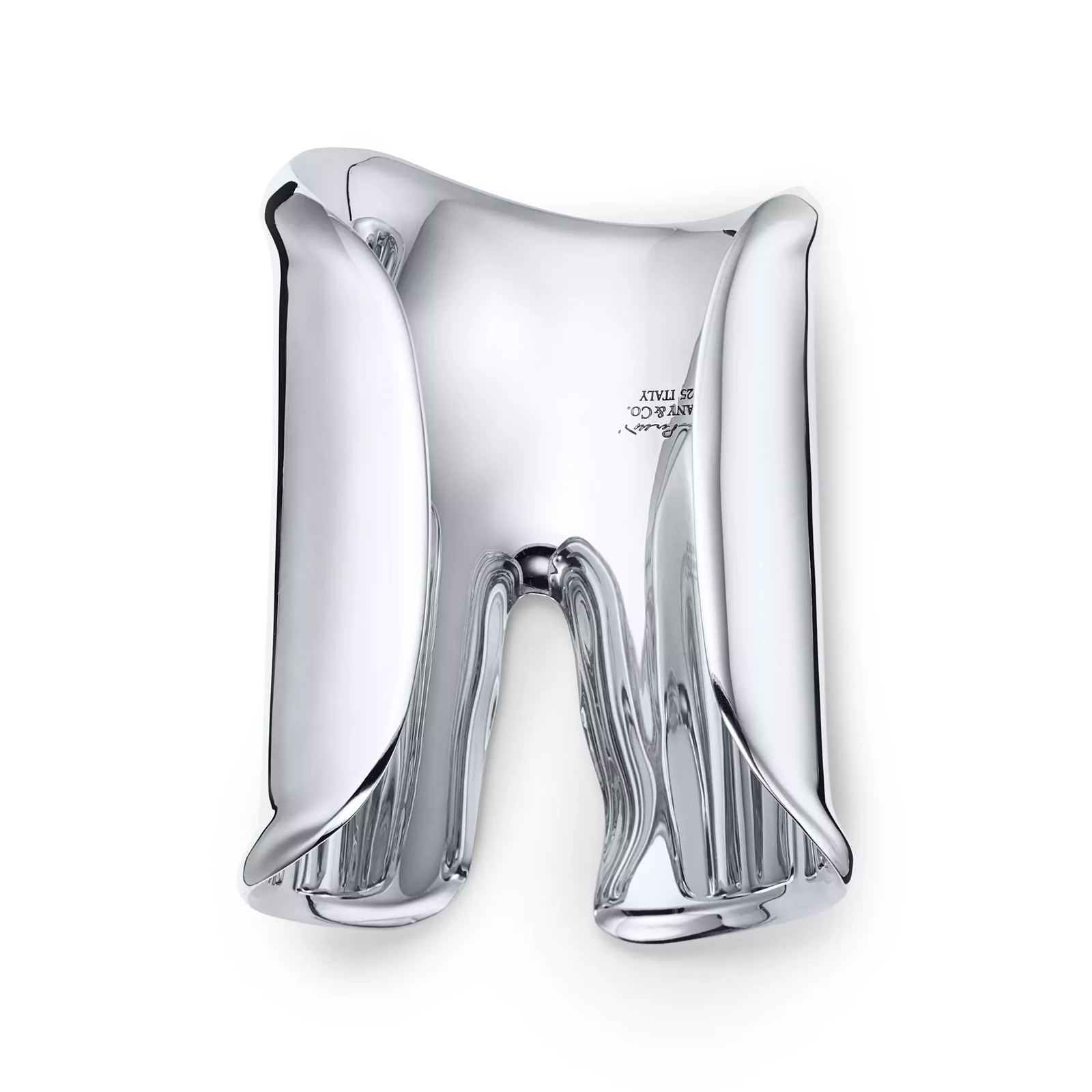 Large Bone Cuff in Sterling Silver, 95 mm Wide